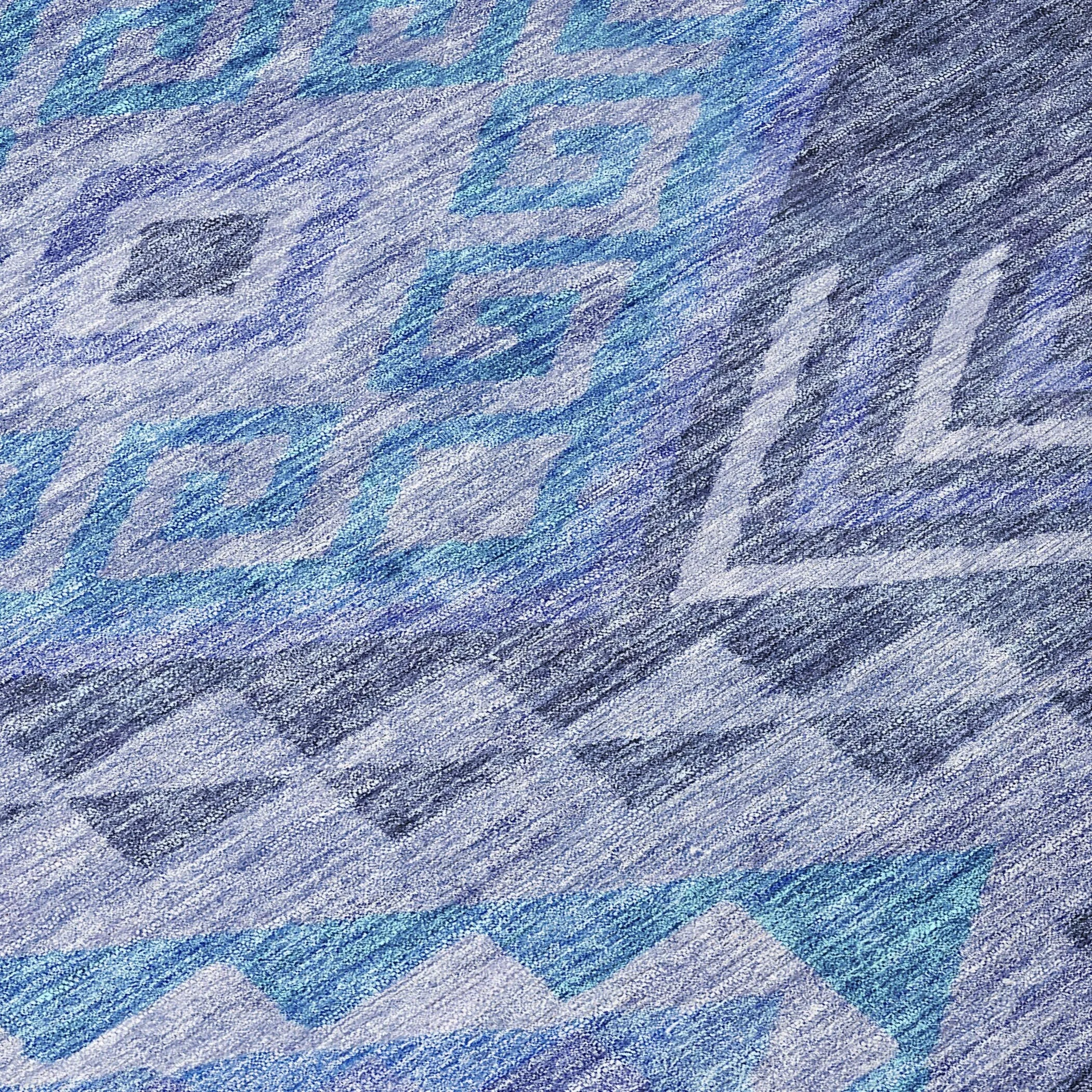 Machine Washable Indoor/ Outdoor Boho Tribal Chantille Rug