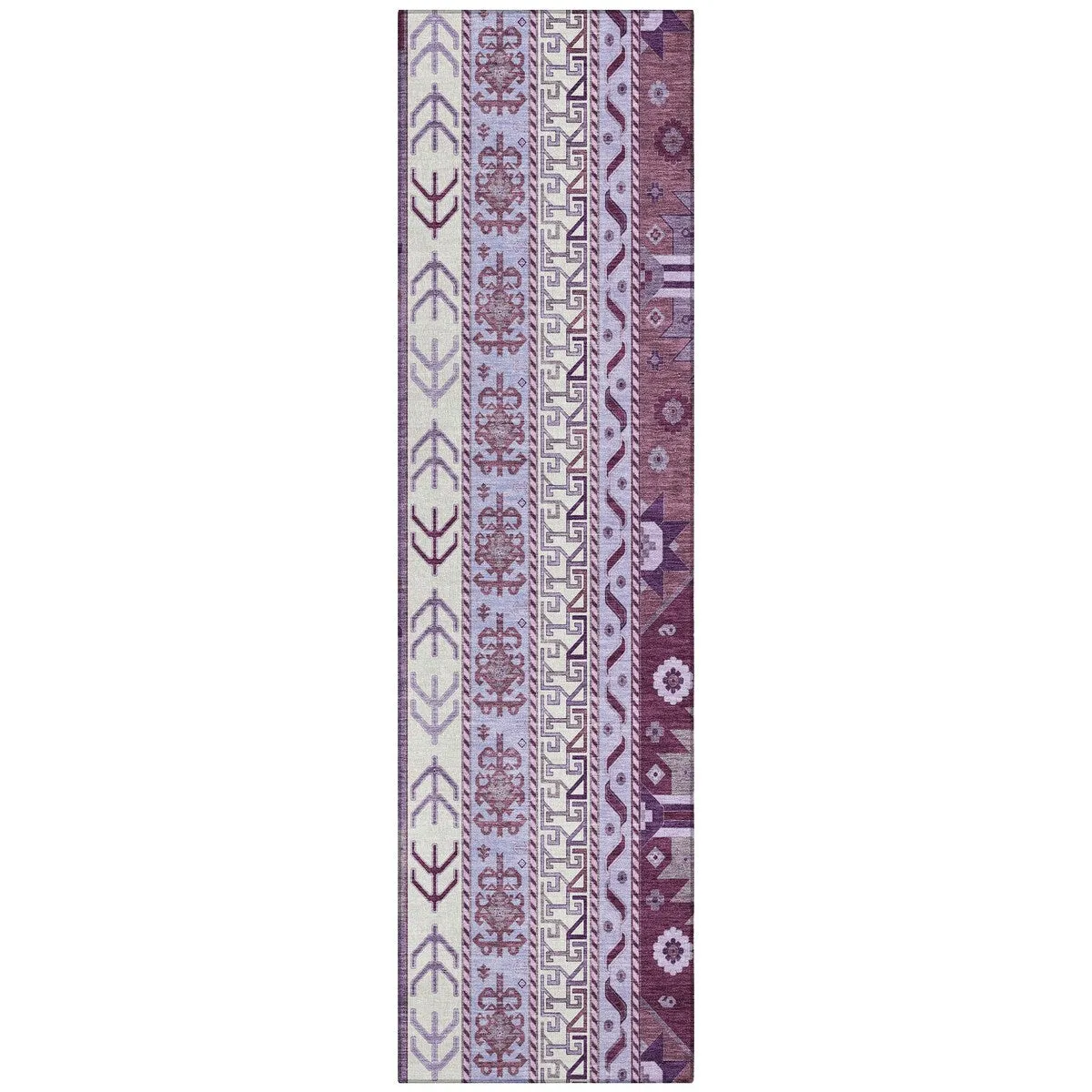 Machine Washable Indoor/ Outdoor Boho Tribal Chantille Rug