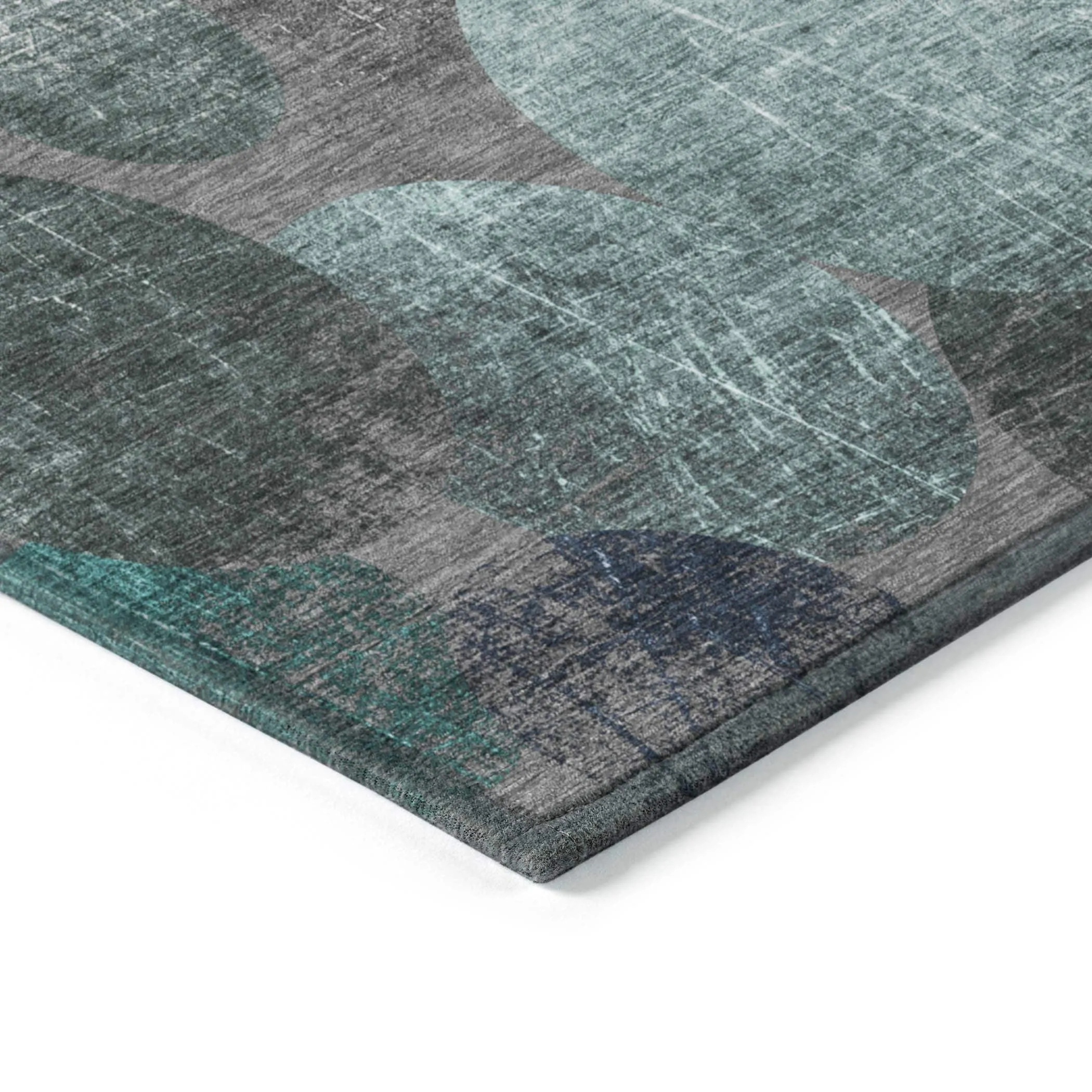 Machine Washable Indoor/ Outdoor Bubbles Chantille Rug