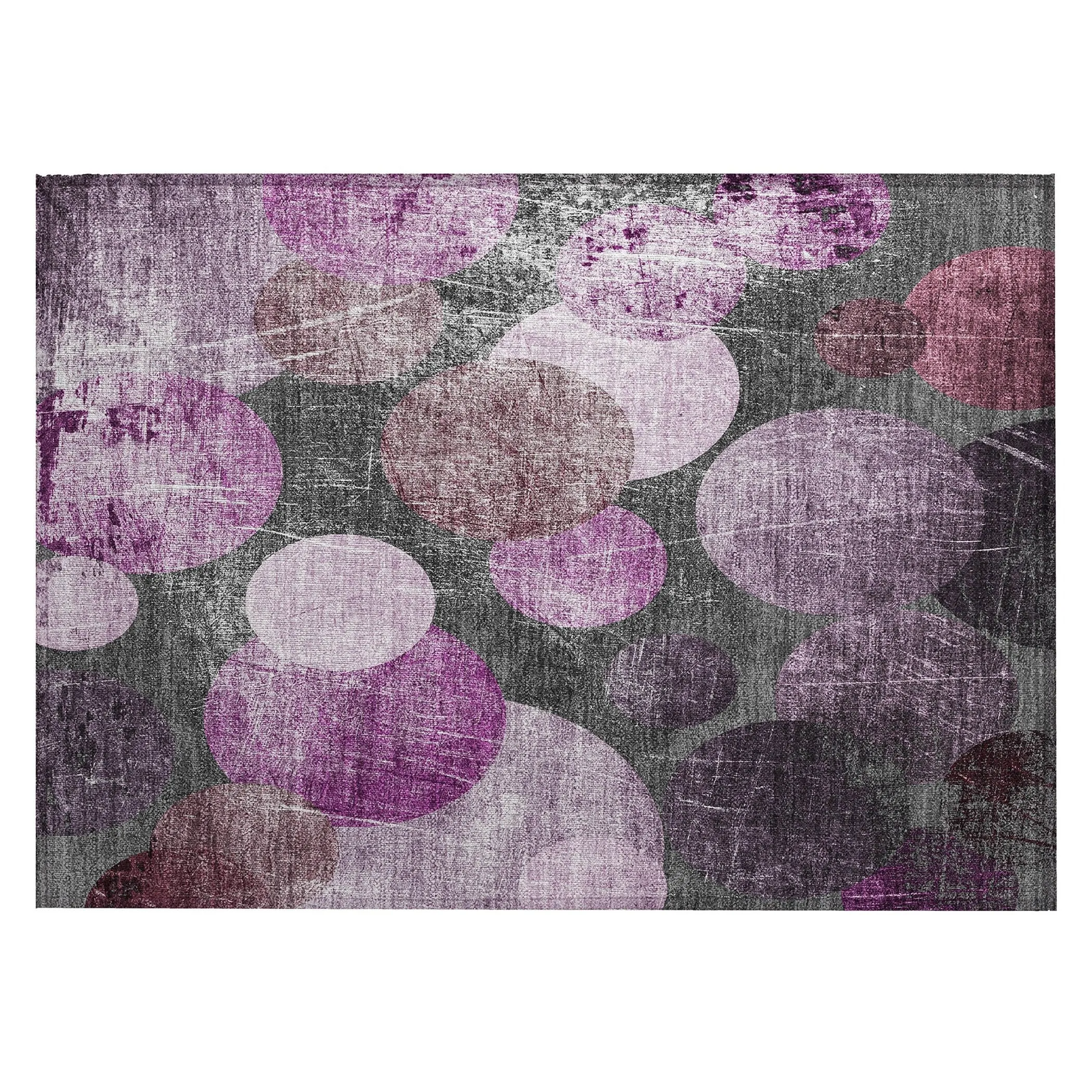 Machine Washable Indoor/ Outdoor Bubbles Chantille Rug