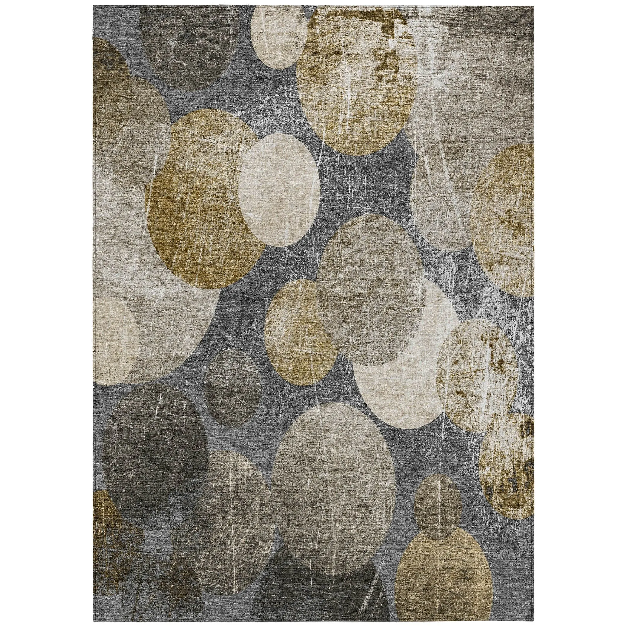 Machine Washable Indoor/ Outdoor Bubbles Chantille Rug