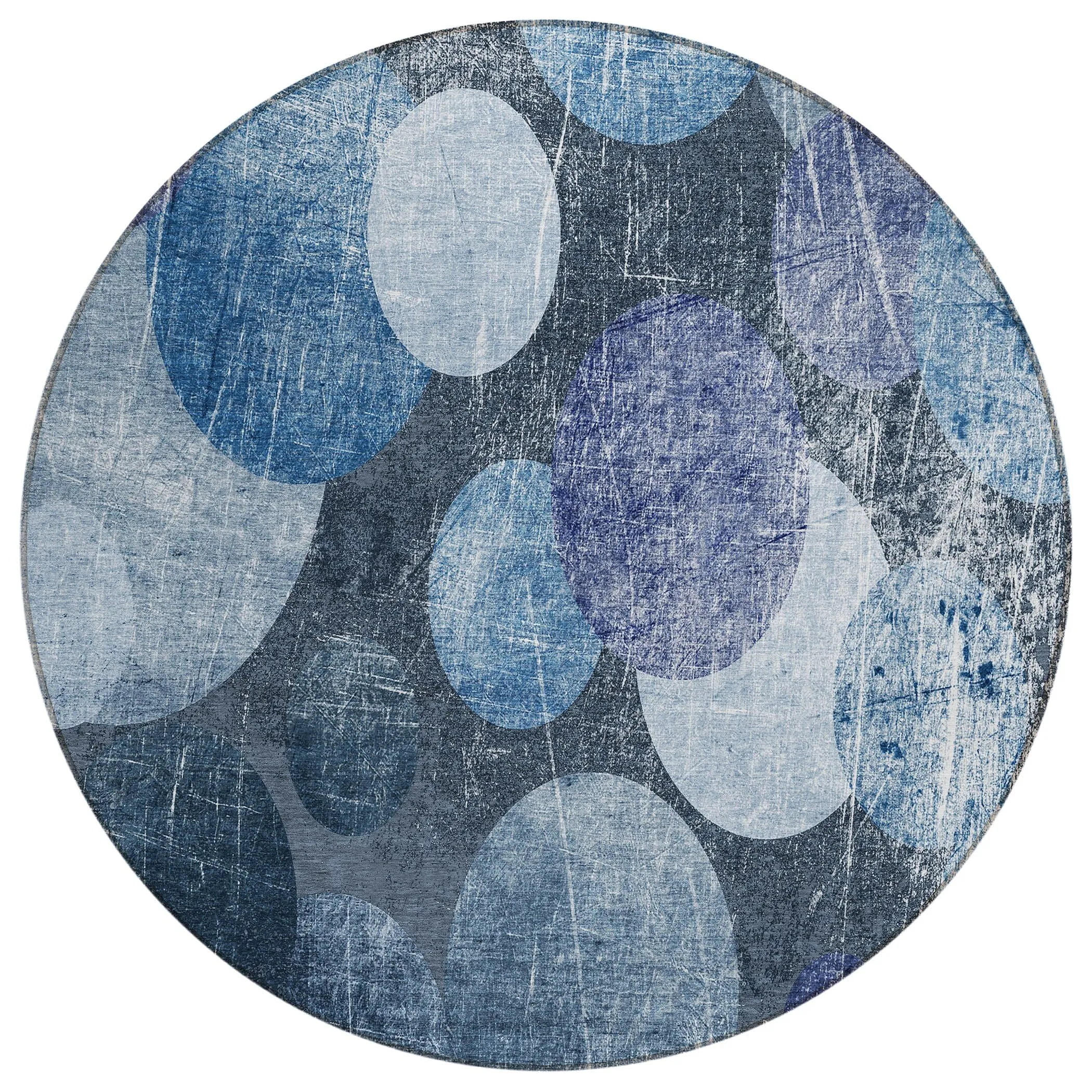 Machine Washable Indoor/ Outdoor Bubbles Chantille Rug