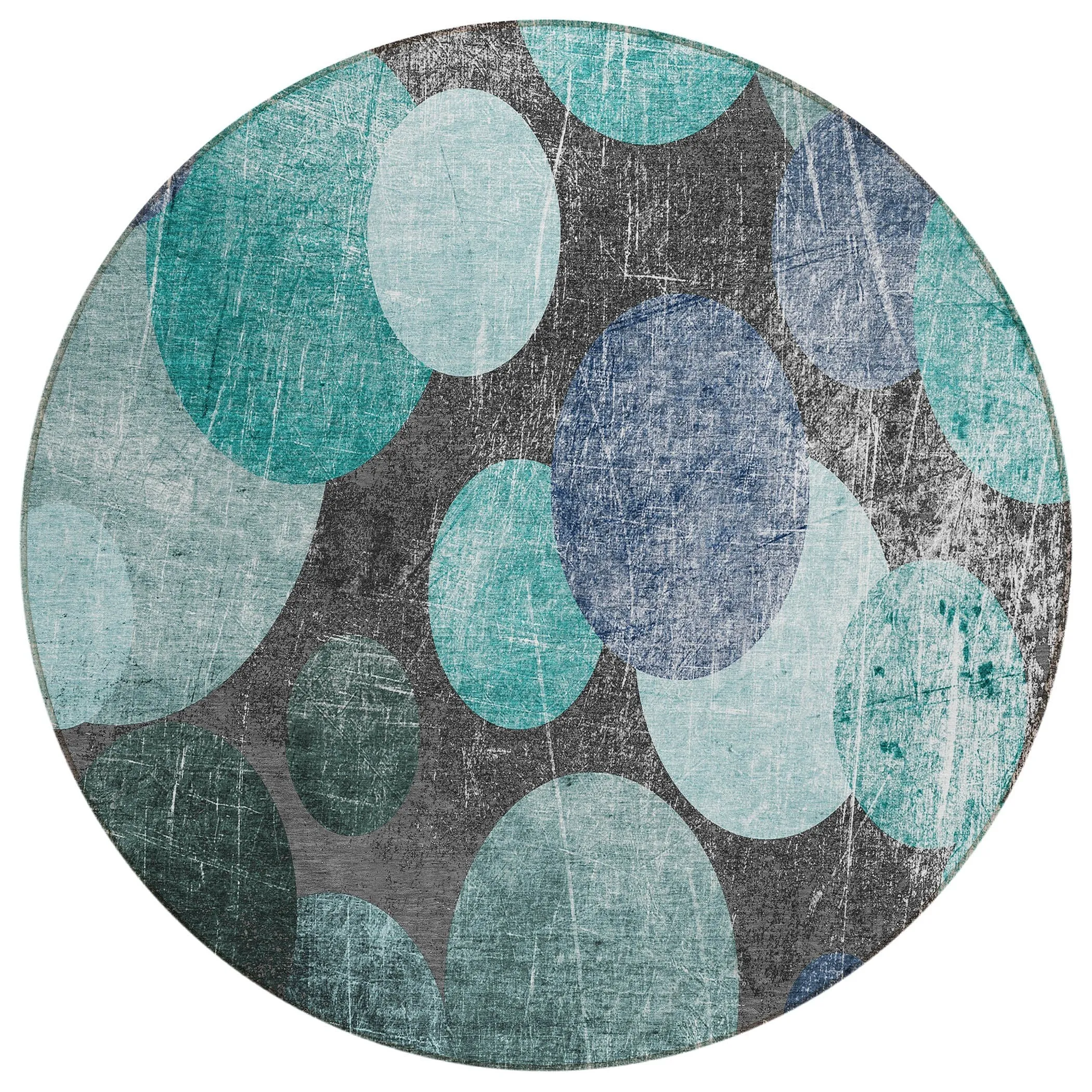 Machine Washable Indoor/ Outdoor Bubbles Chantille Rug