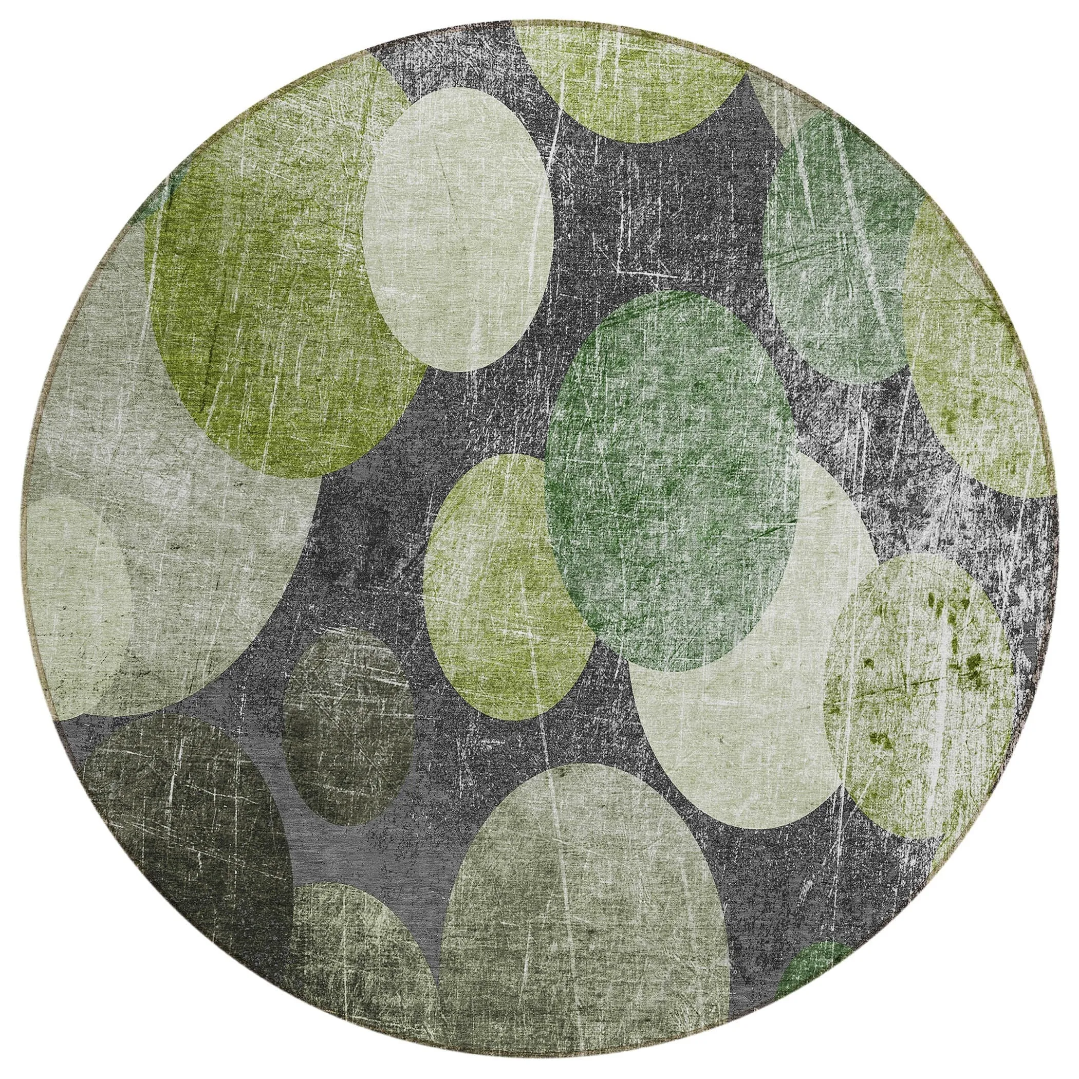 Machine Washable Indoor/ Outdoor Bubbles Chantille Rug
