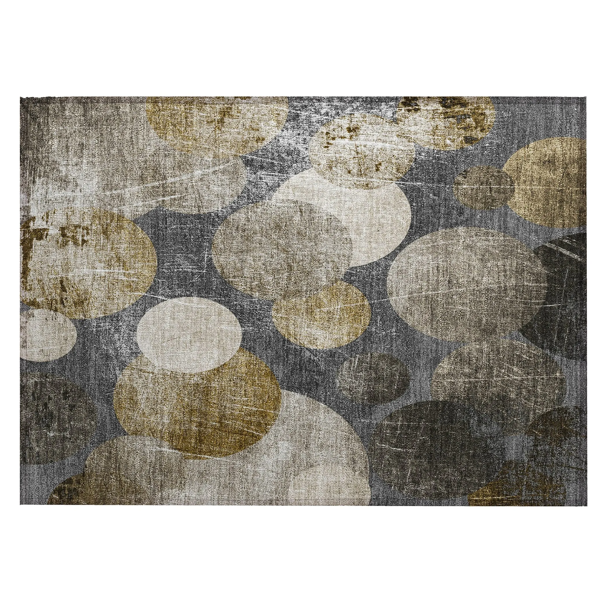 Machine Washable Indoor/ Outdoor Bubbles Chantille Rug