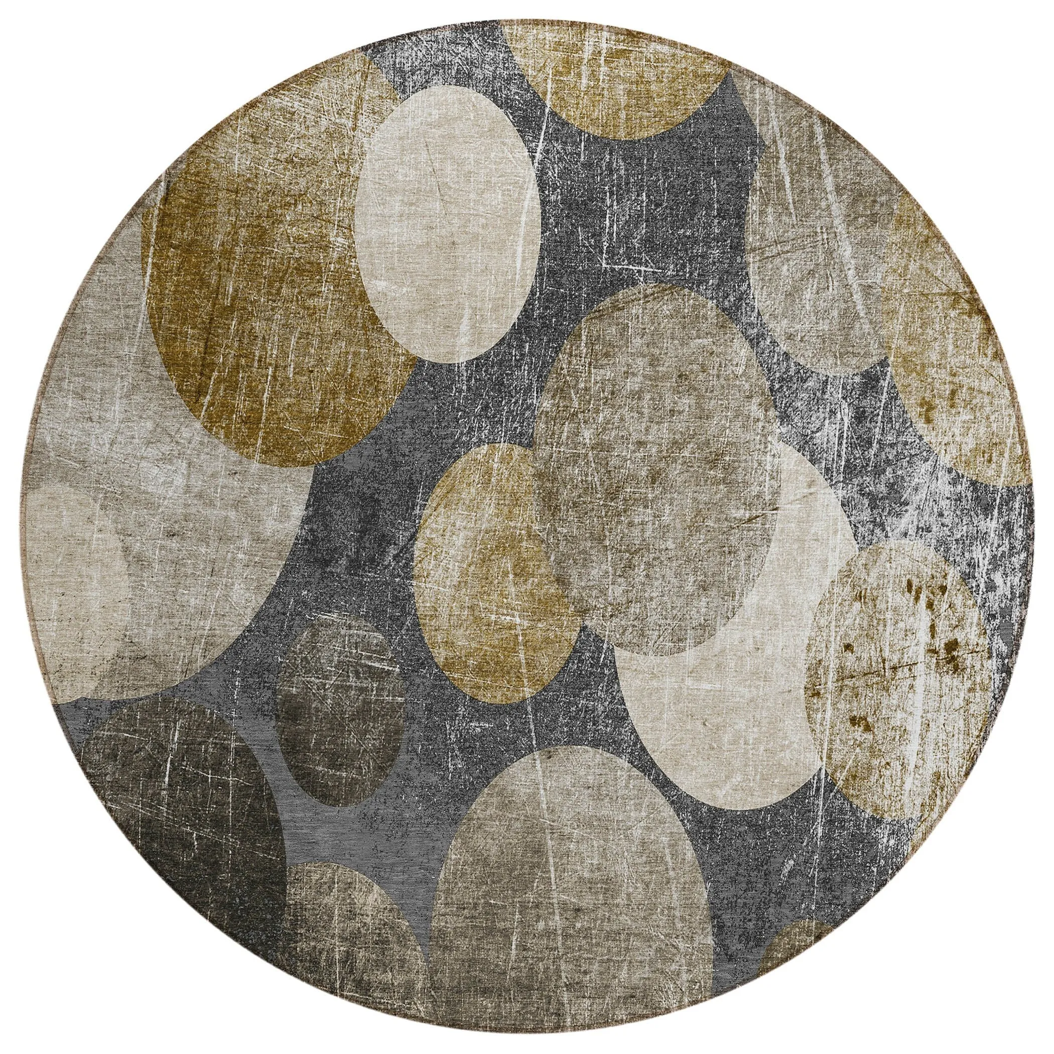 Machine Washable Indoor/ Outdoor Bubbles Chantille Rug