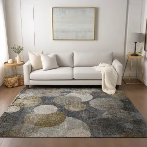 Machine Washable Indoor/ Outdoor Bubbles Chantille Rug