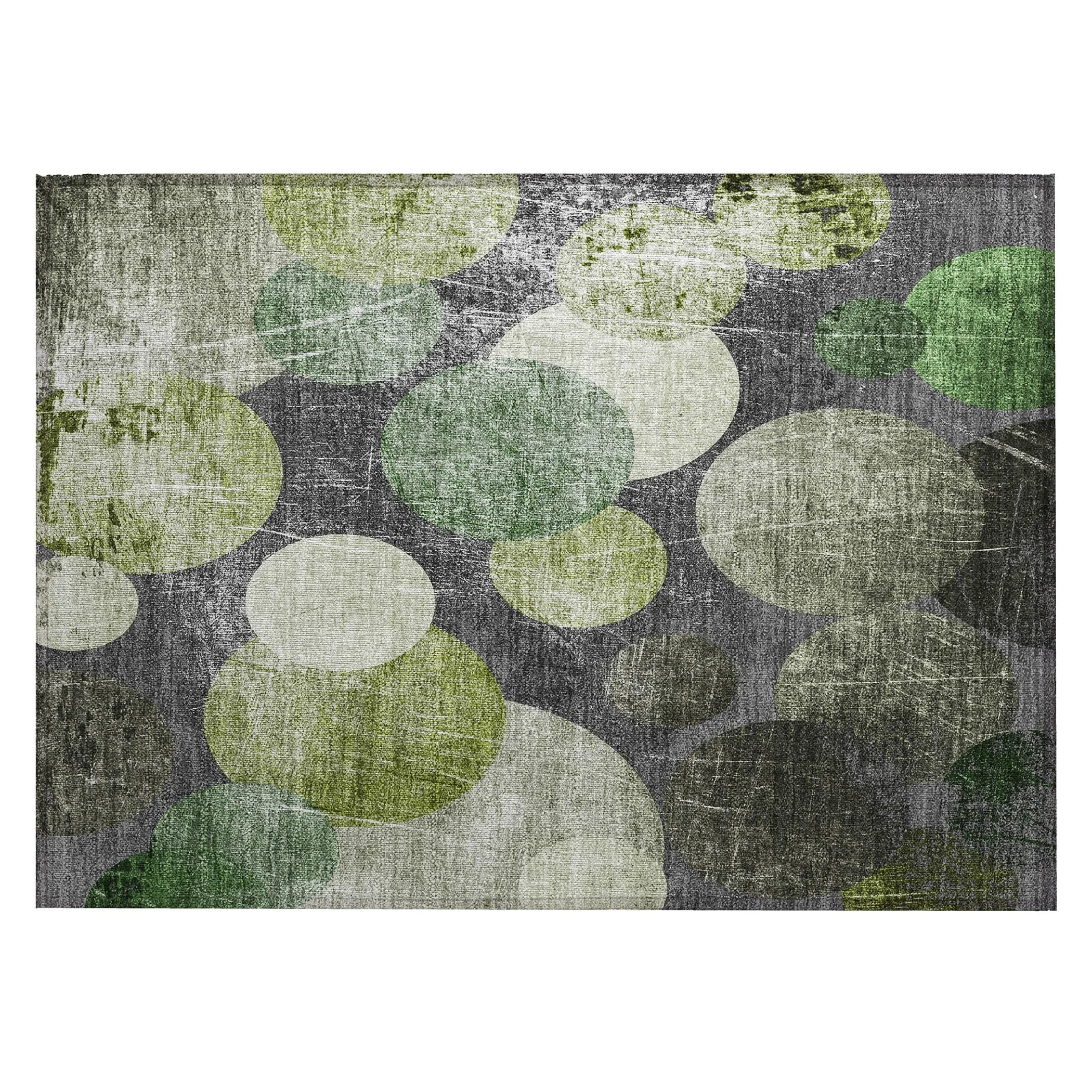 Machine Washable Indoor/ Outdoor Bubbles Chantille Rug