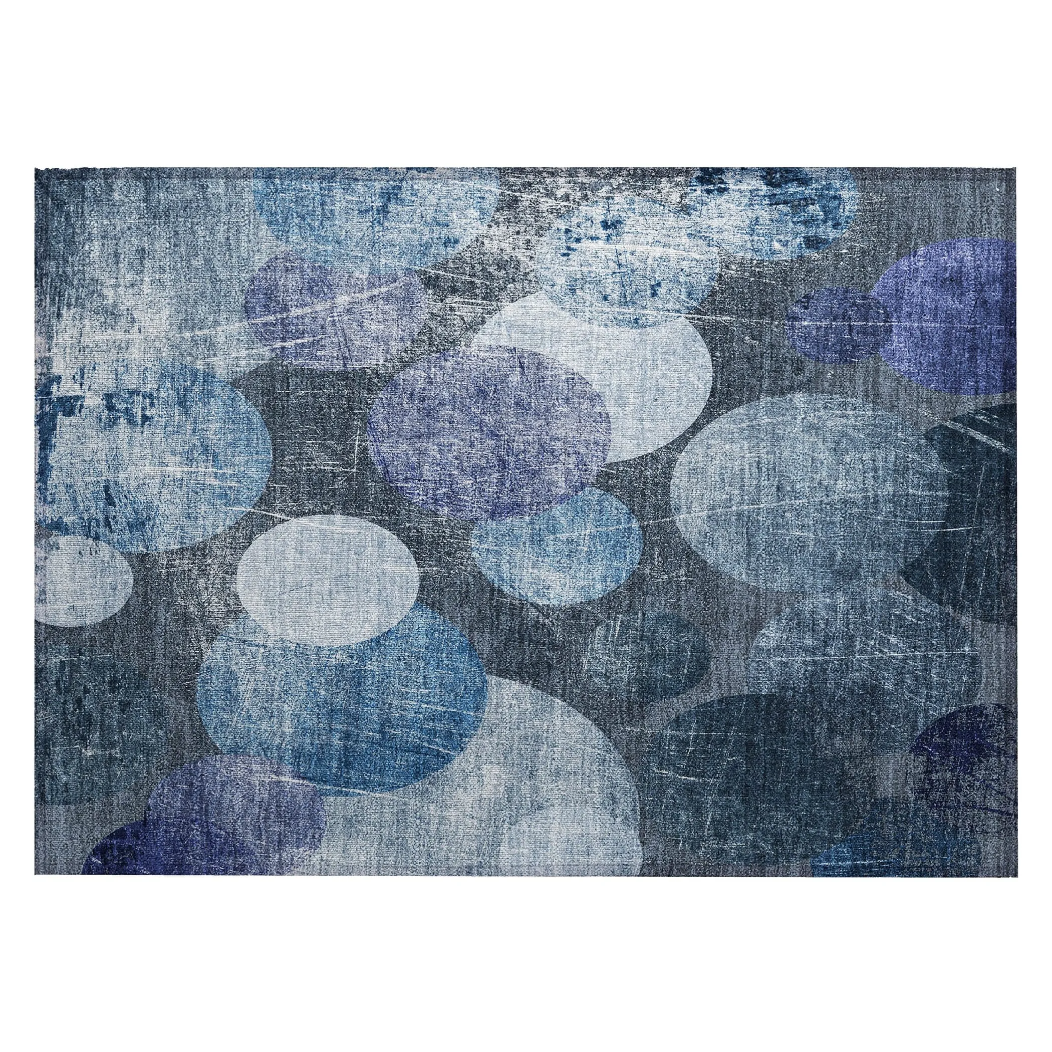 Machine Washable Indoor/ Outdoor Bubbles Chantille Rug