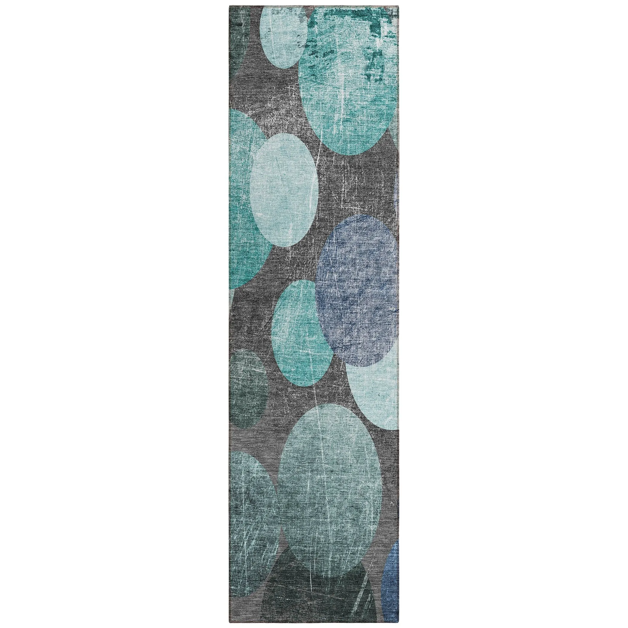 Machine Washable Indoor/ Outdoor Bubbles Chantille Rug
