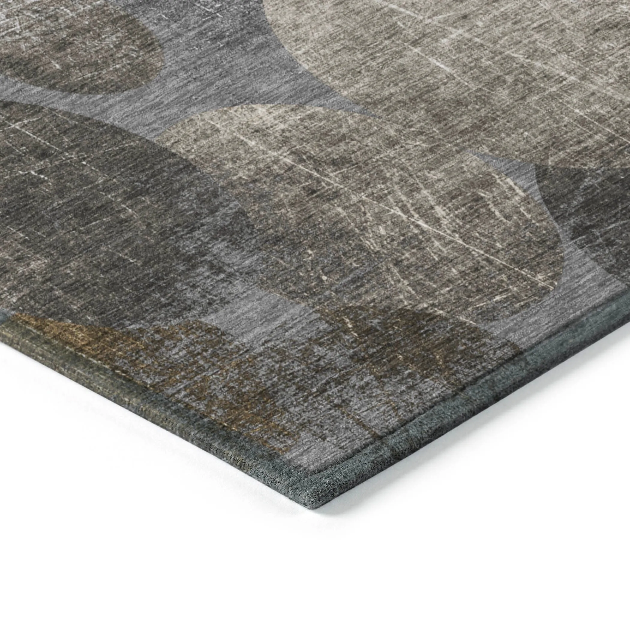 Machine Washable Indoor/ Outdoor Bubbles Chantille Rug