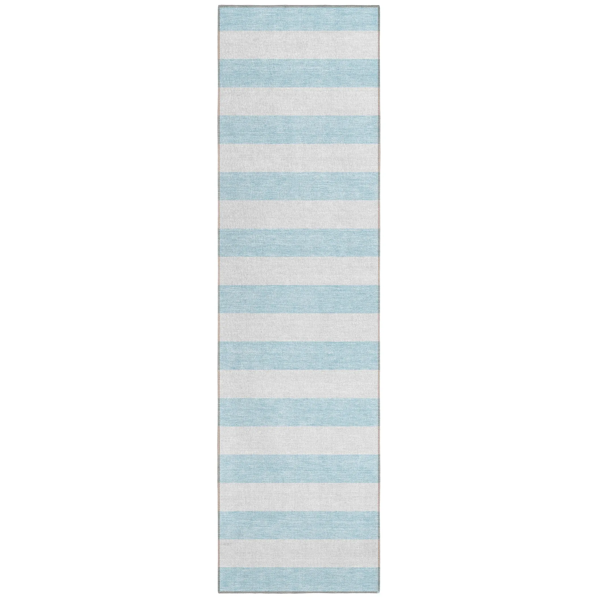 Machine Washable Indoor/ Outdoor Cabana Striped Chantille Rug
