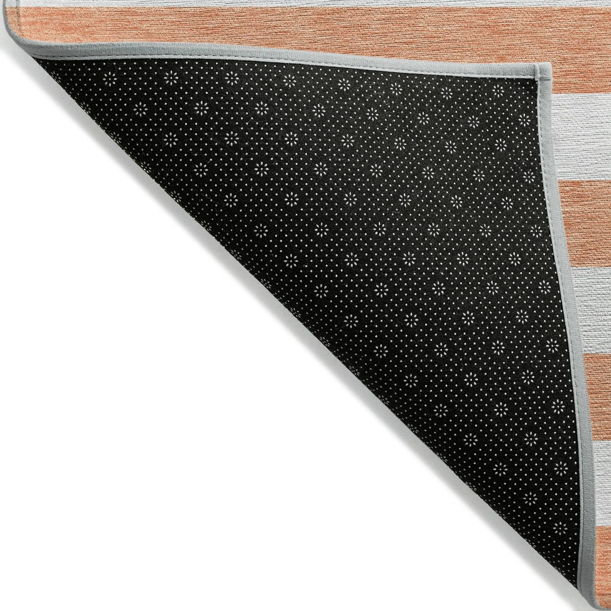 Machine Washable Indoor/ Outdoor Cabana Striped Chantille Rug