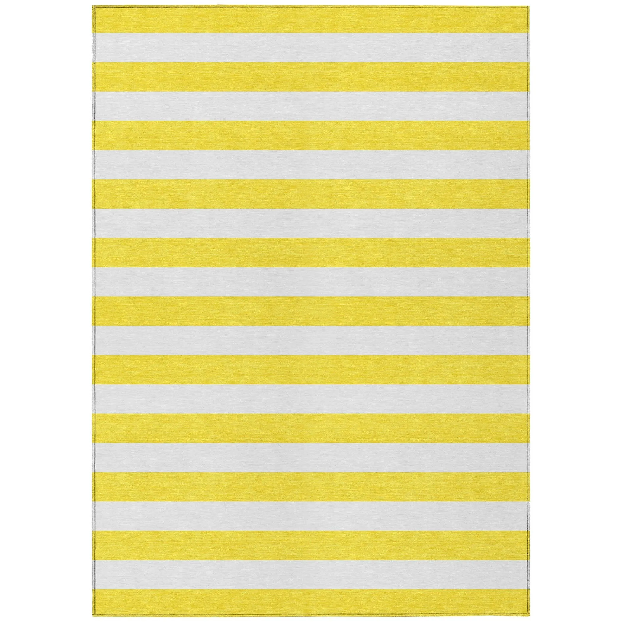 Machine Washable Indoor/ Outdoor Cabana Striped Chantille Rug