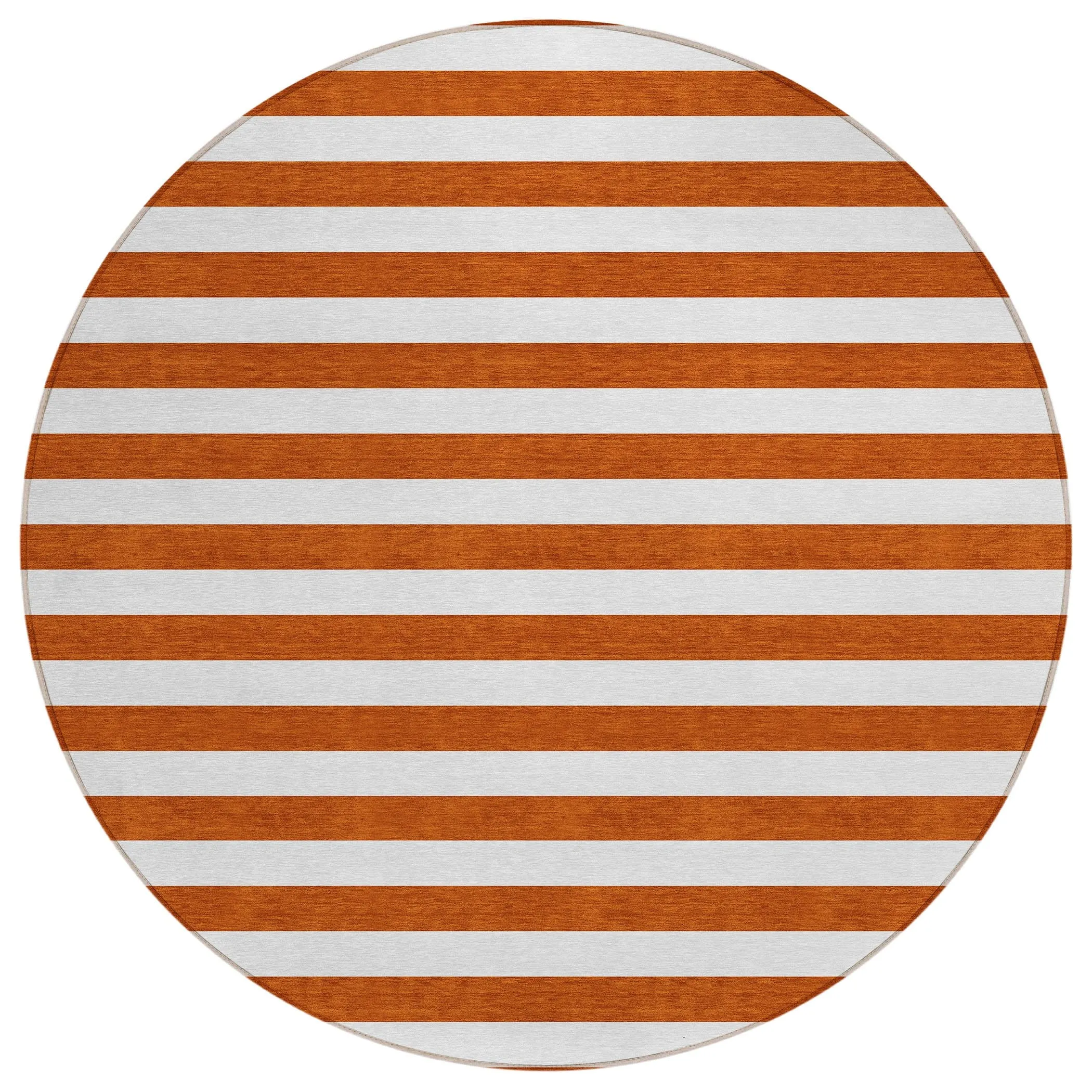 Machine Washable Indoor/ Outdoor Cabana Striped Chantille Rug