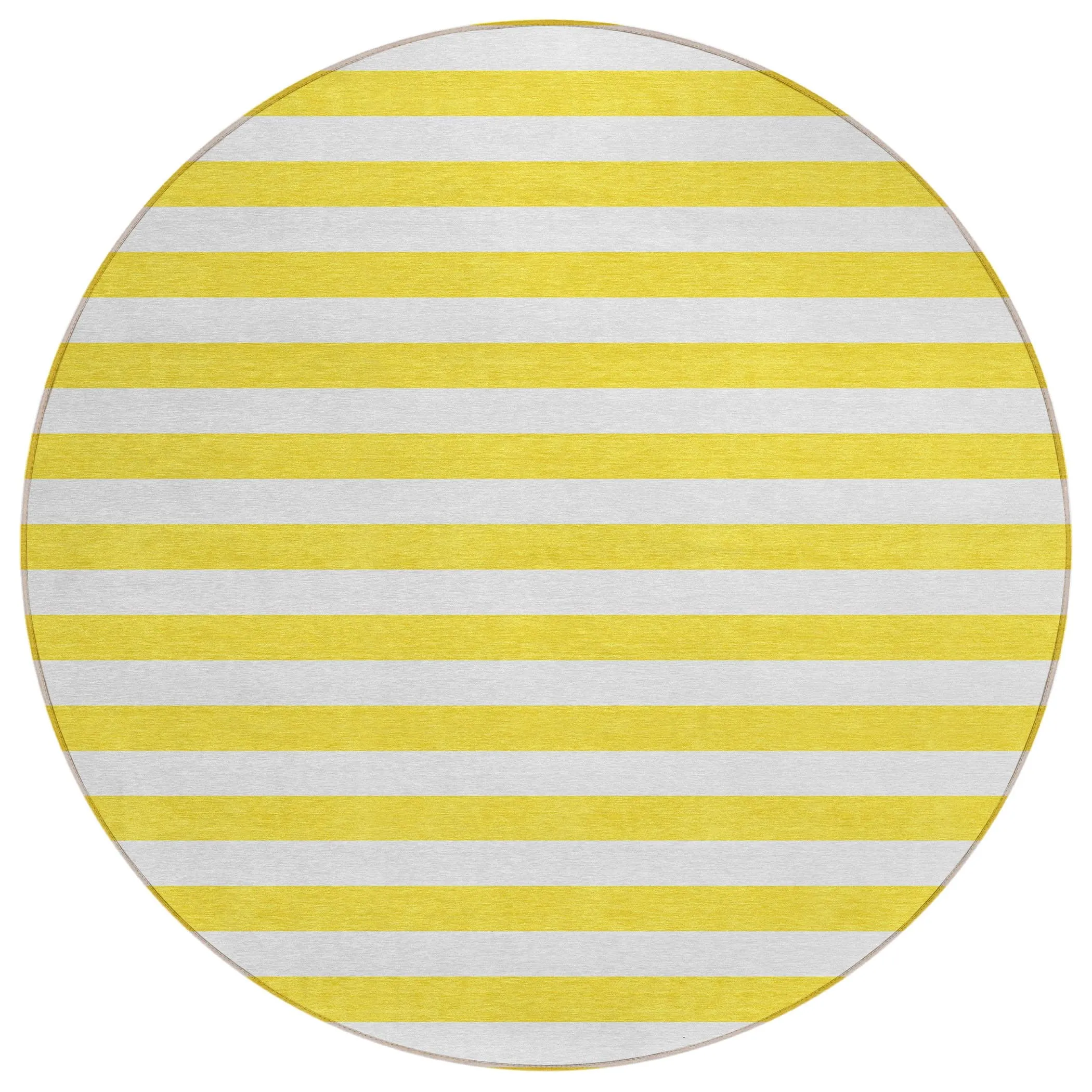Machine Washable Indoor/ Outdoor Cabana Striped Chantille Rug