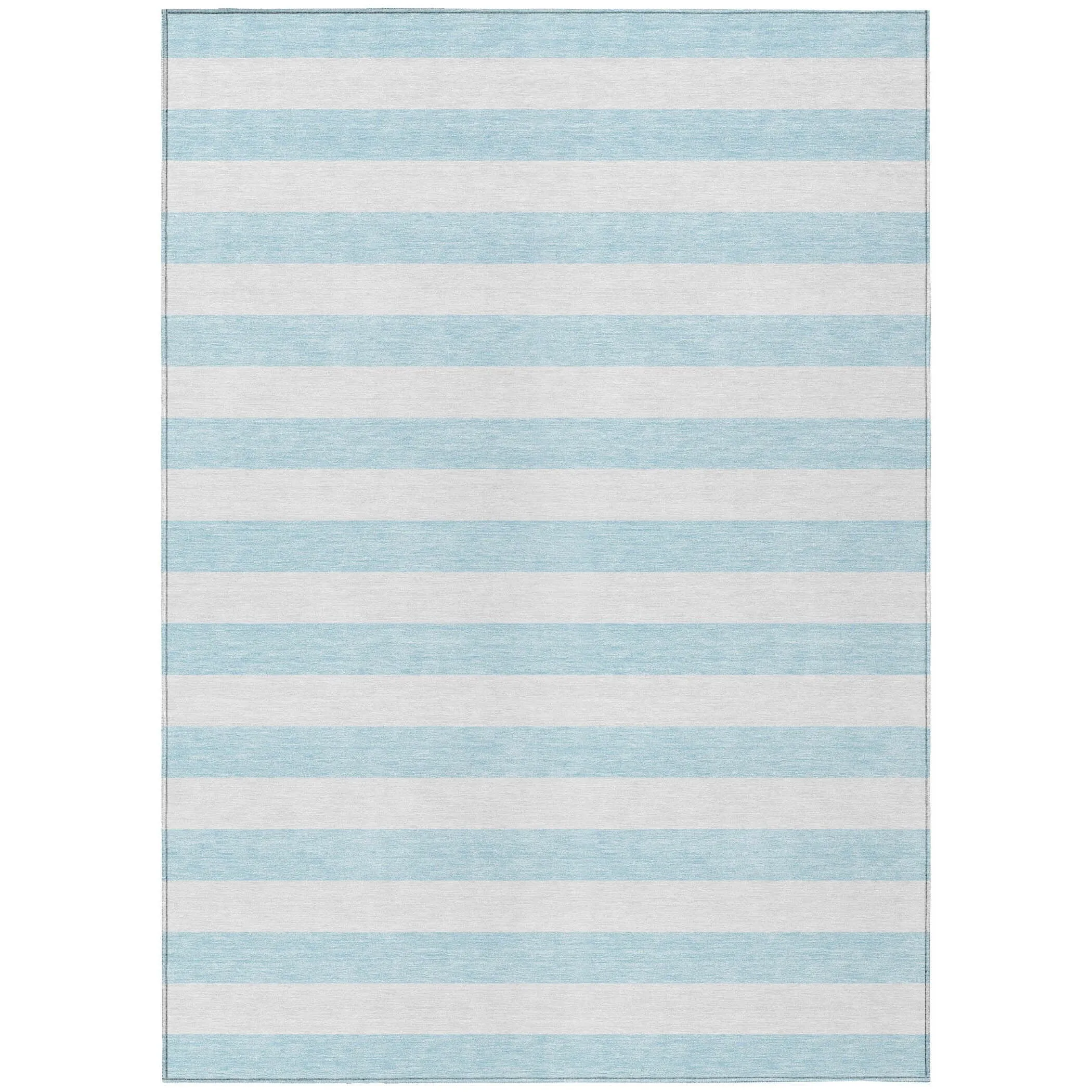 Machine Washable Indoor/ Outdoor Cabana Striped Chantille Rug