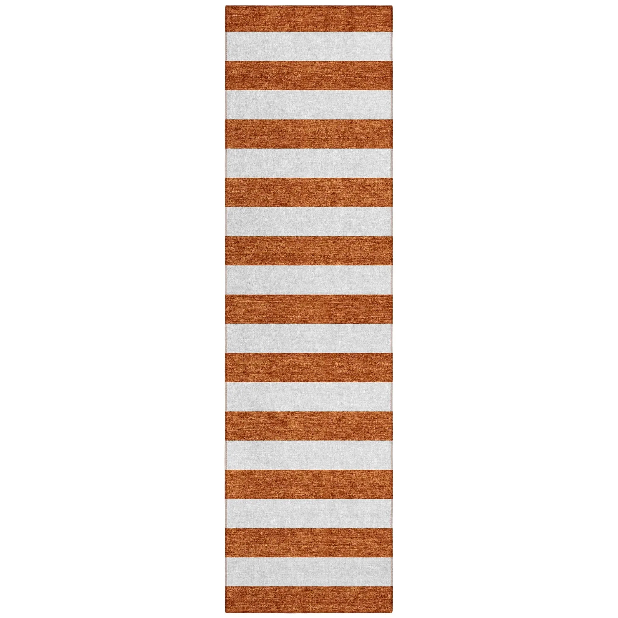 Machine Washable Indoor/ Outdoor Cabana Striped Chantille Rug
