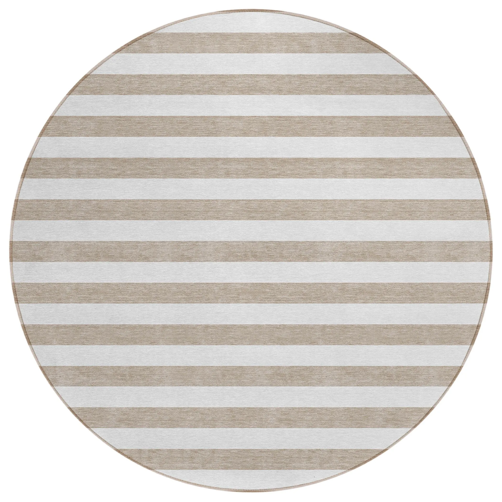 Machine Washable Indoor/ Outdoor Cabana Striped Chantille Rug
