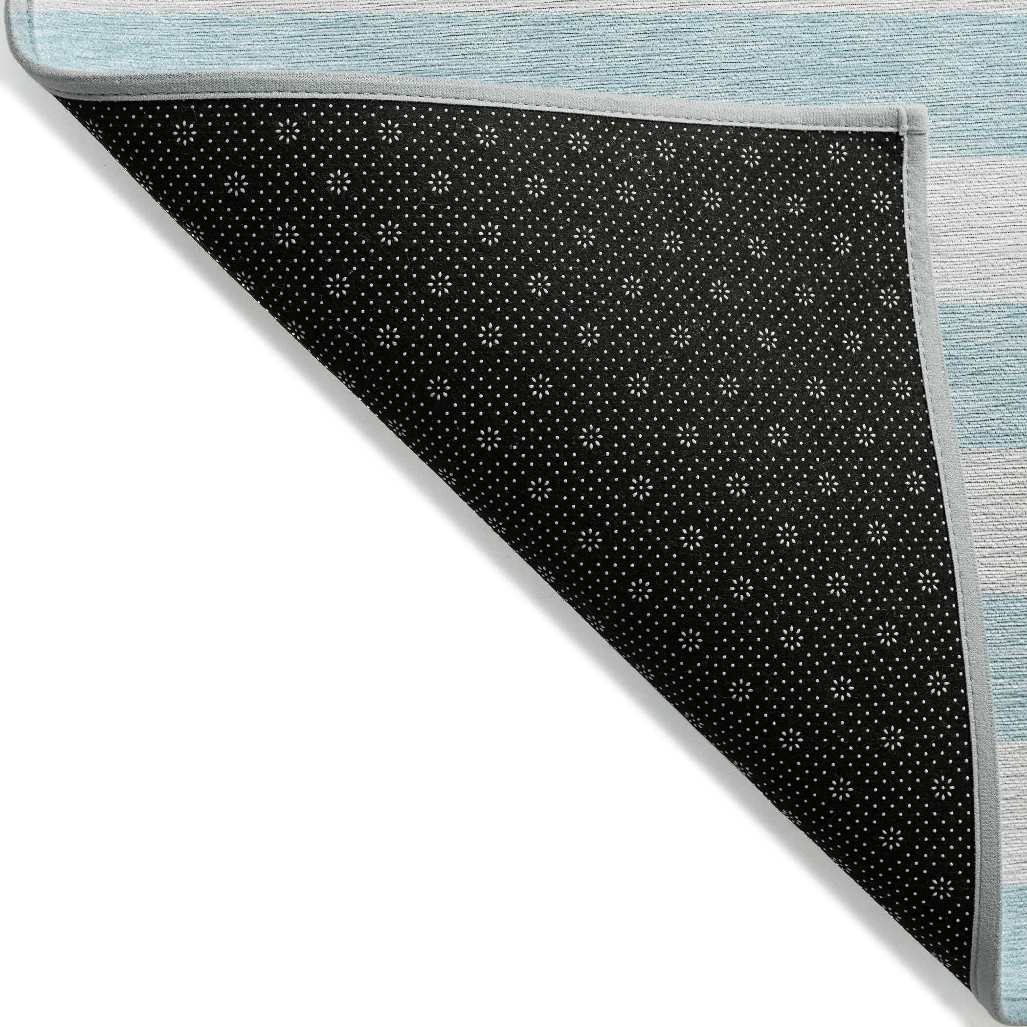 Machine Washable Indoor/ Outdoor Cabana Striped Chantille Rug