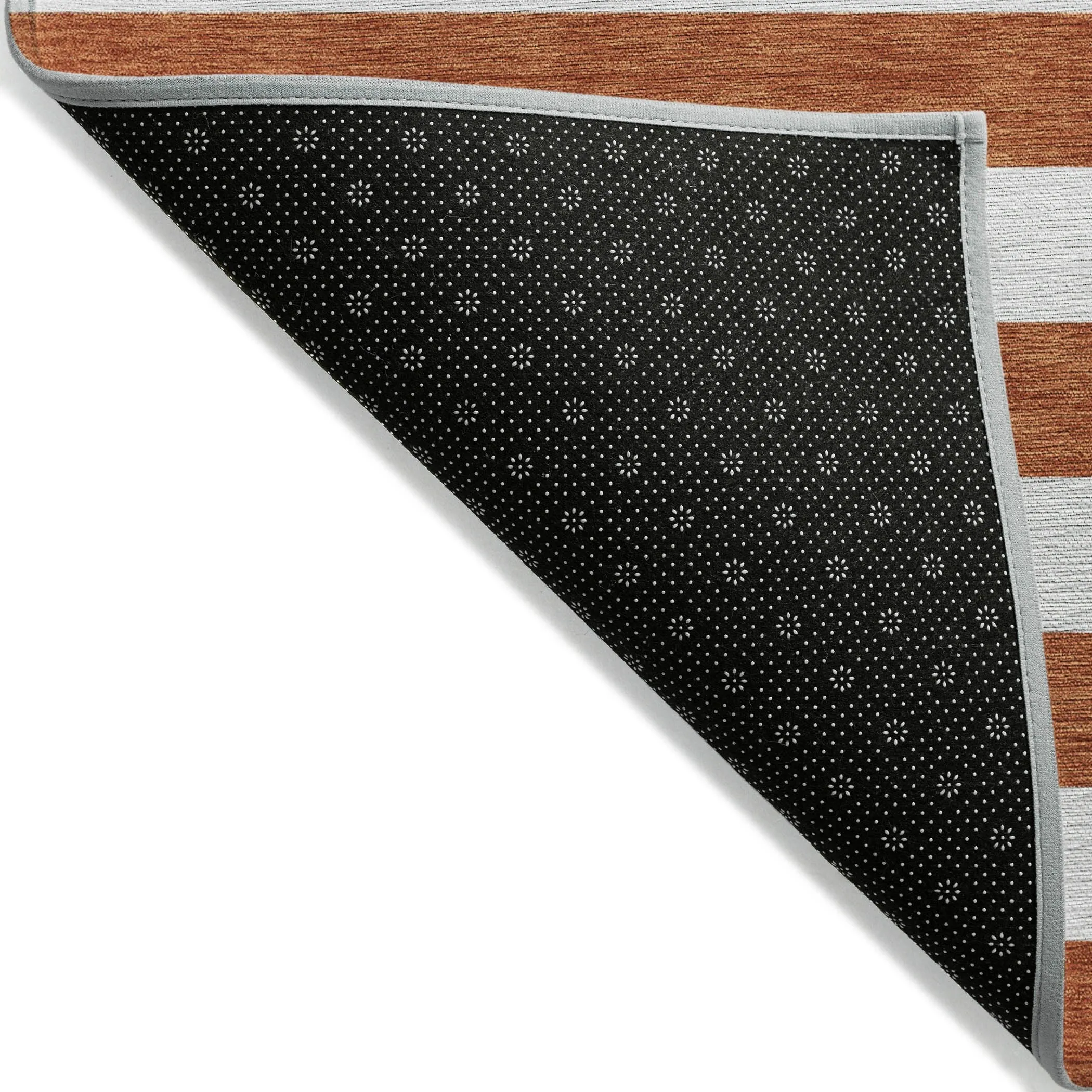 Machine Washable Indoor/ Outdoor Cabana Striped Chantille Rug