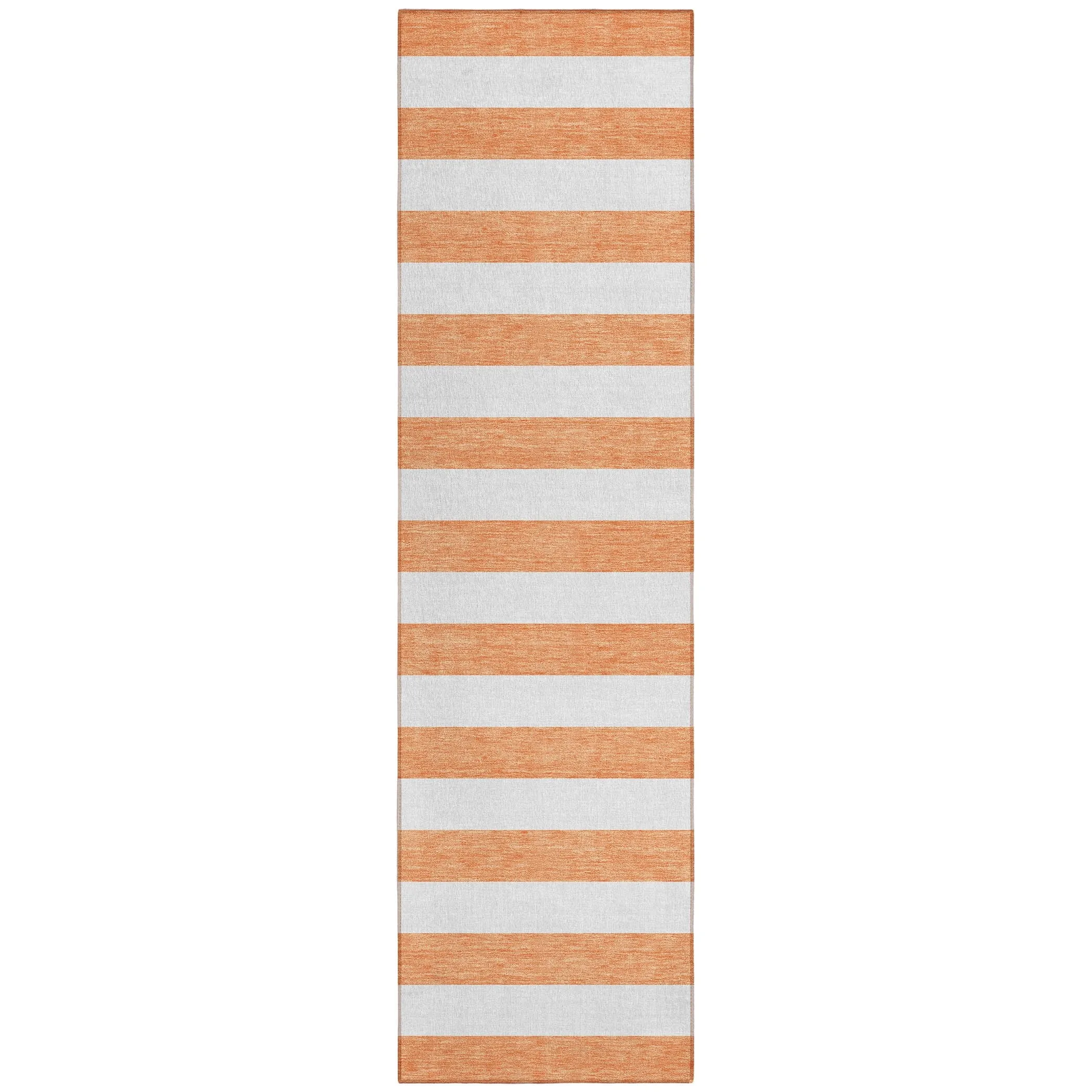 Machine Washable Indoor/ Outdoor Cabana Striped Chantille Rug