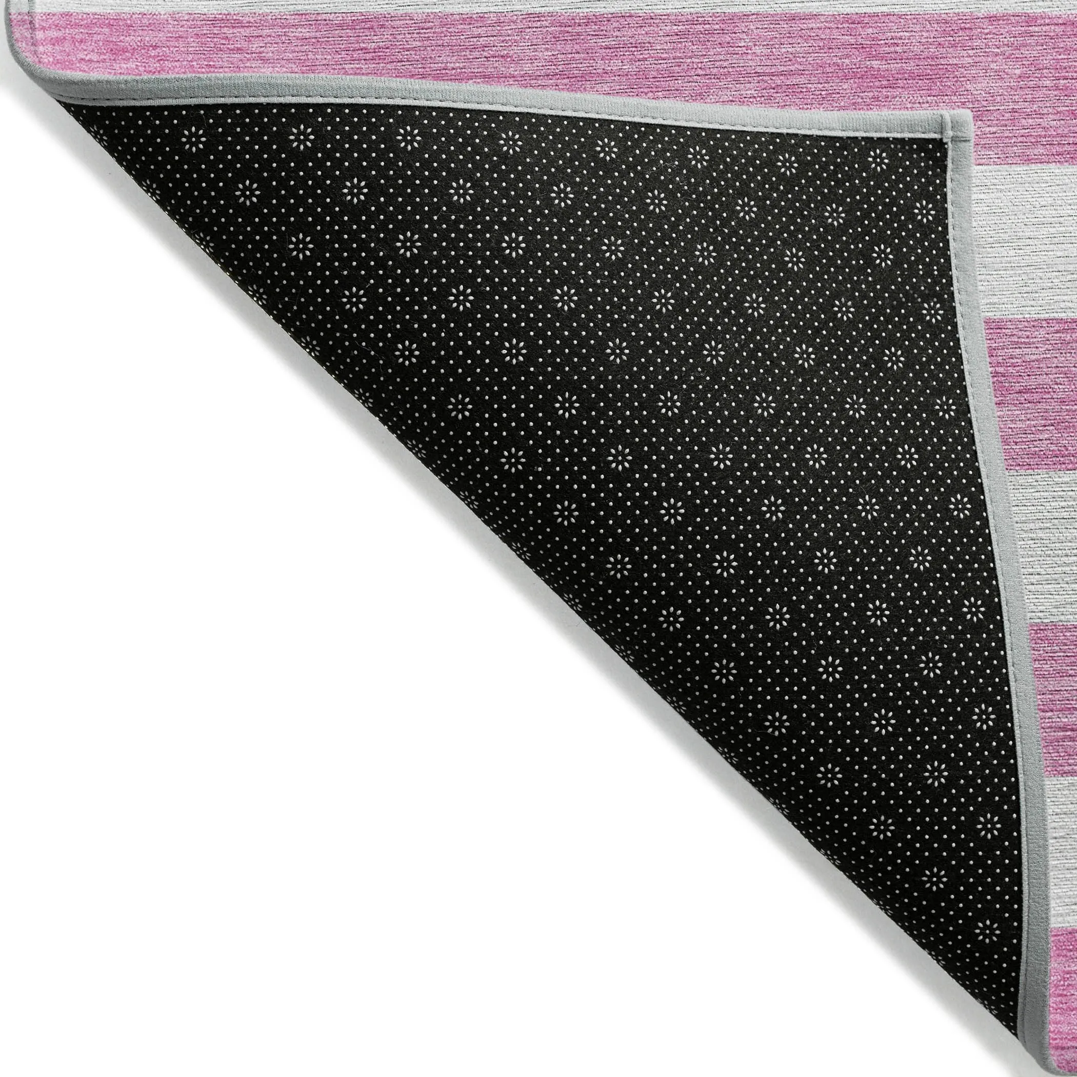 Machine Washable Indoor/ Outdoor Cabana Striped Chantille Rug