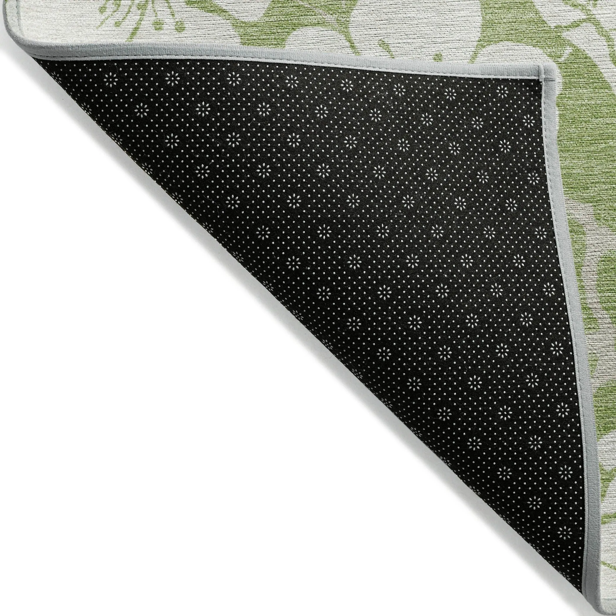 Machine Washable Indoor/ Outdoor Calm Floral Chantille Rug