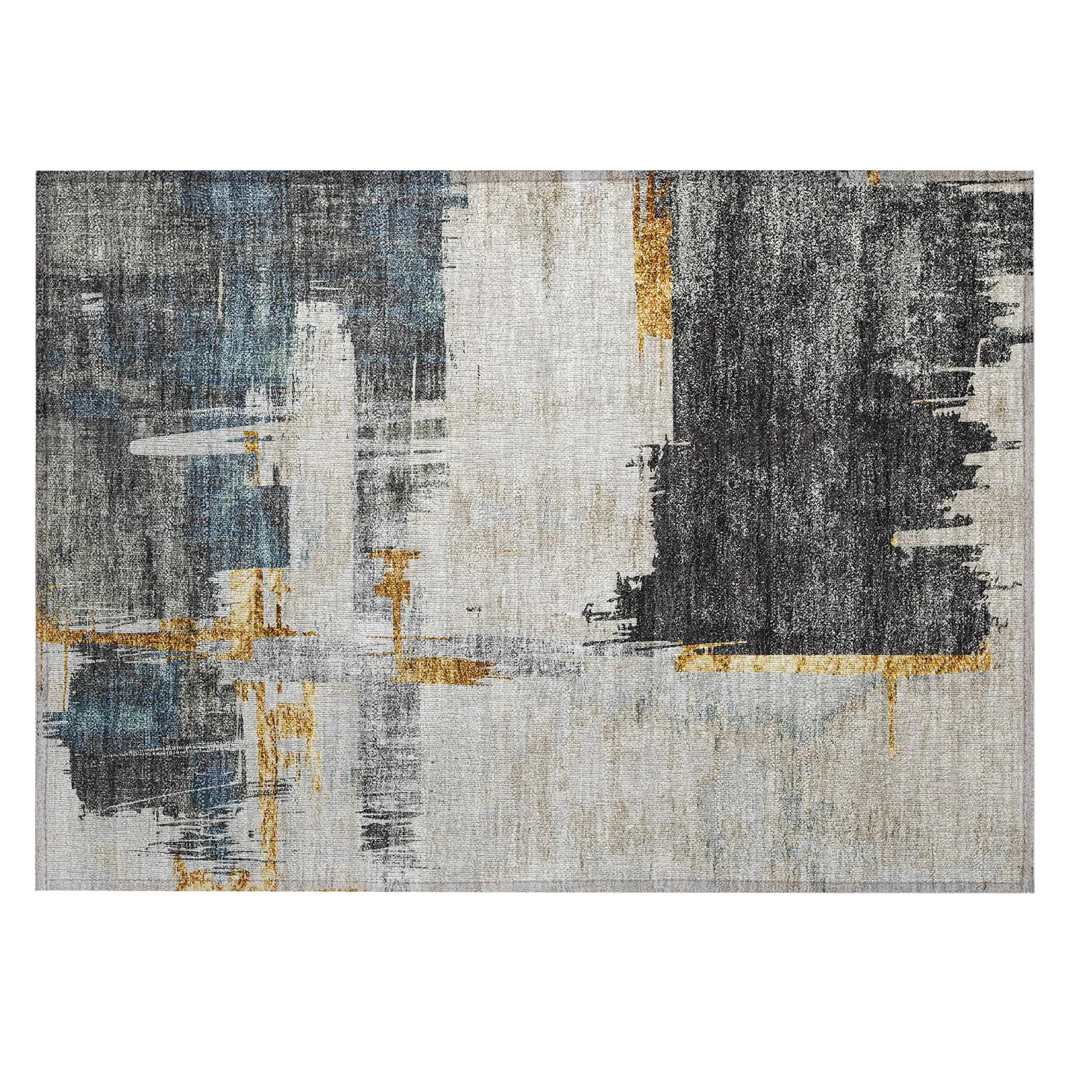 Machine Washable Indoor/ Outdoor Chantille Abstract Modern Rug