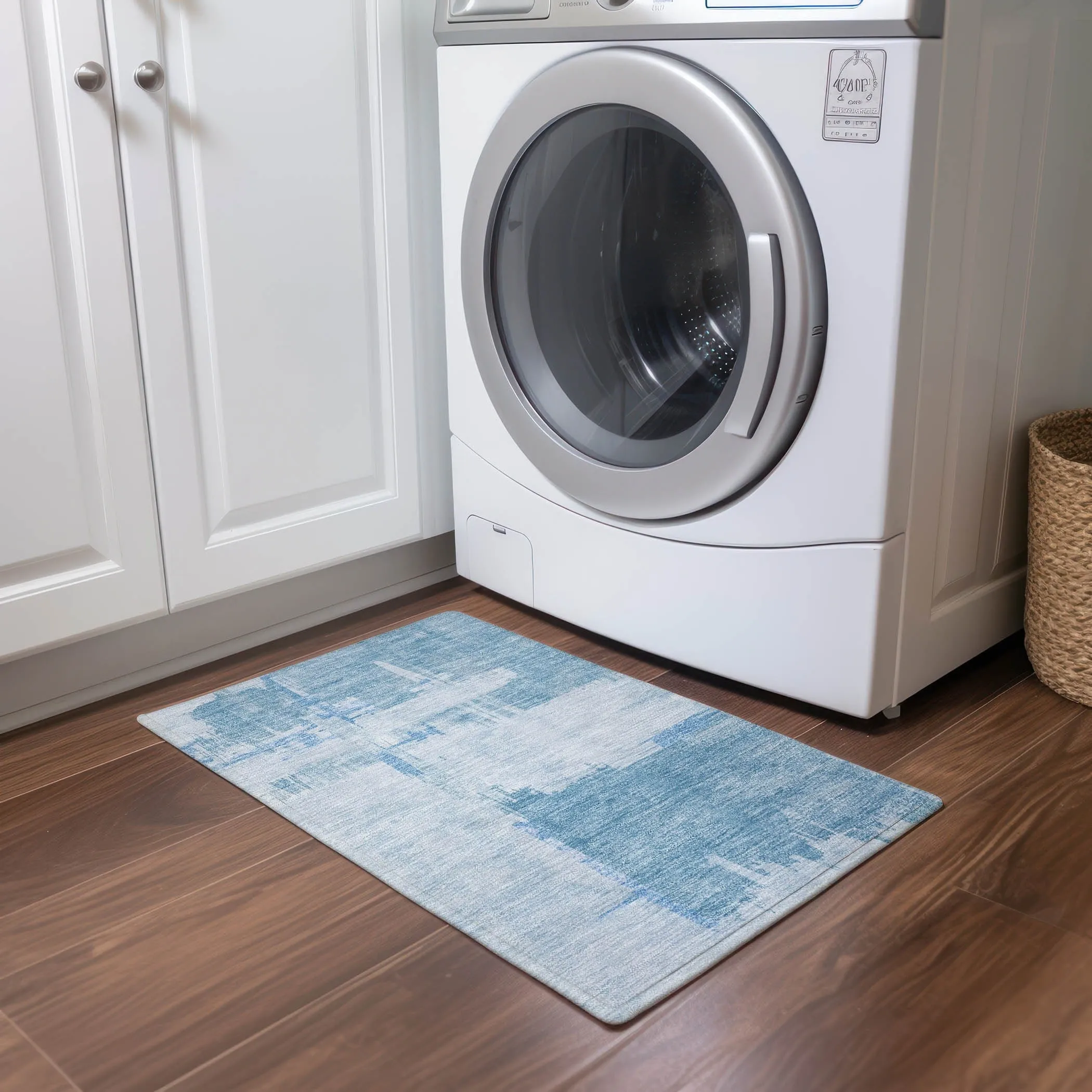 Machine Washable Indoor/ Outdoor Chantille Abstract Modern Rug