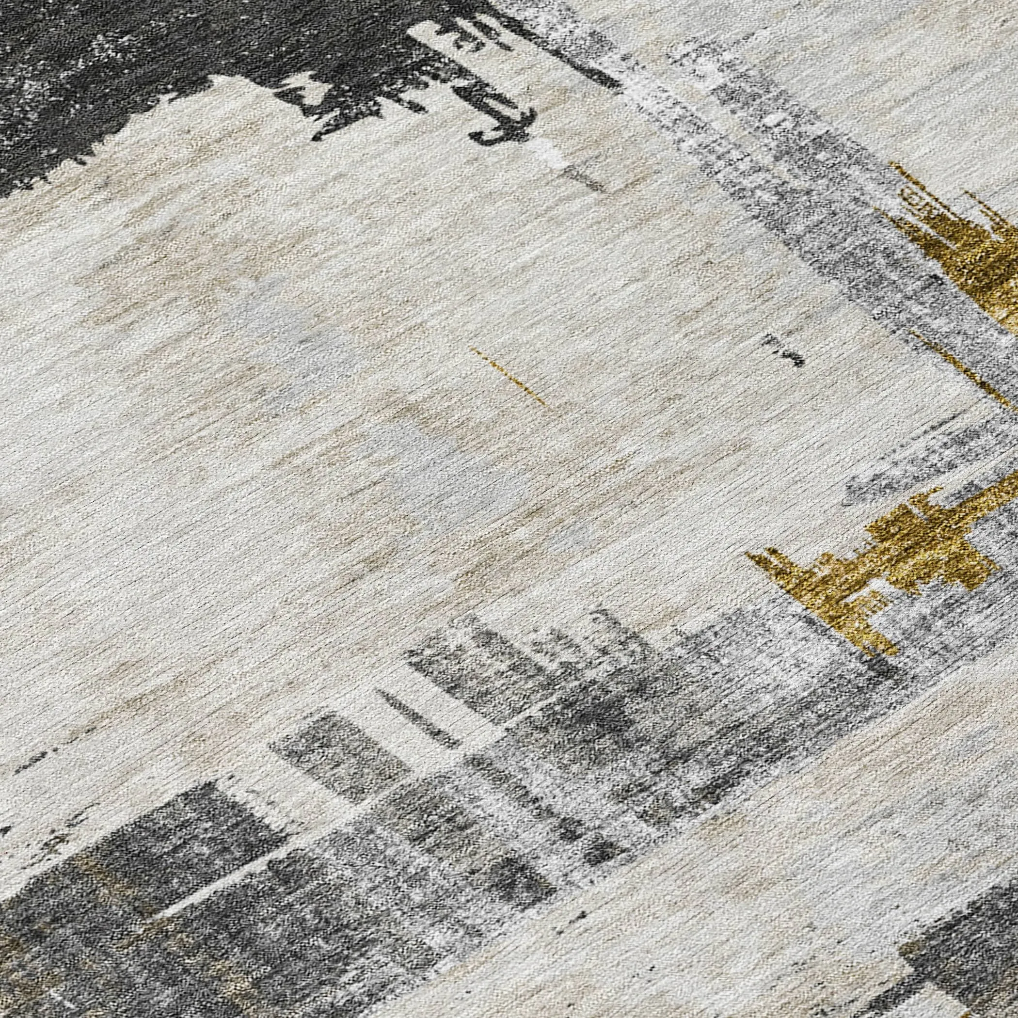 Machine Washable Indoor/ Outdoor Chantille Abstract Modern Rug