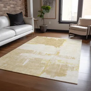 Machine Washable Indoor/ Outdoor Chantille Abstract Modern Rug