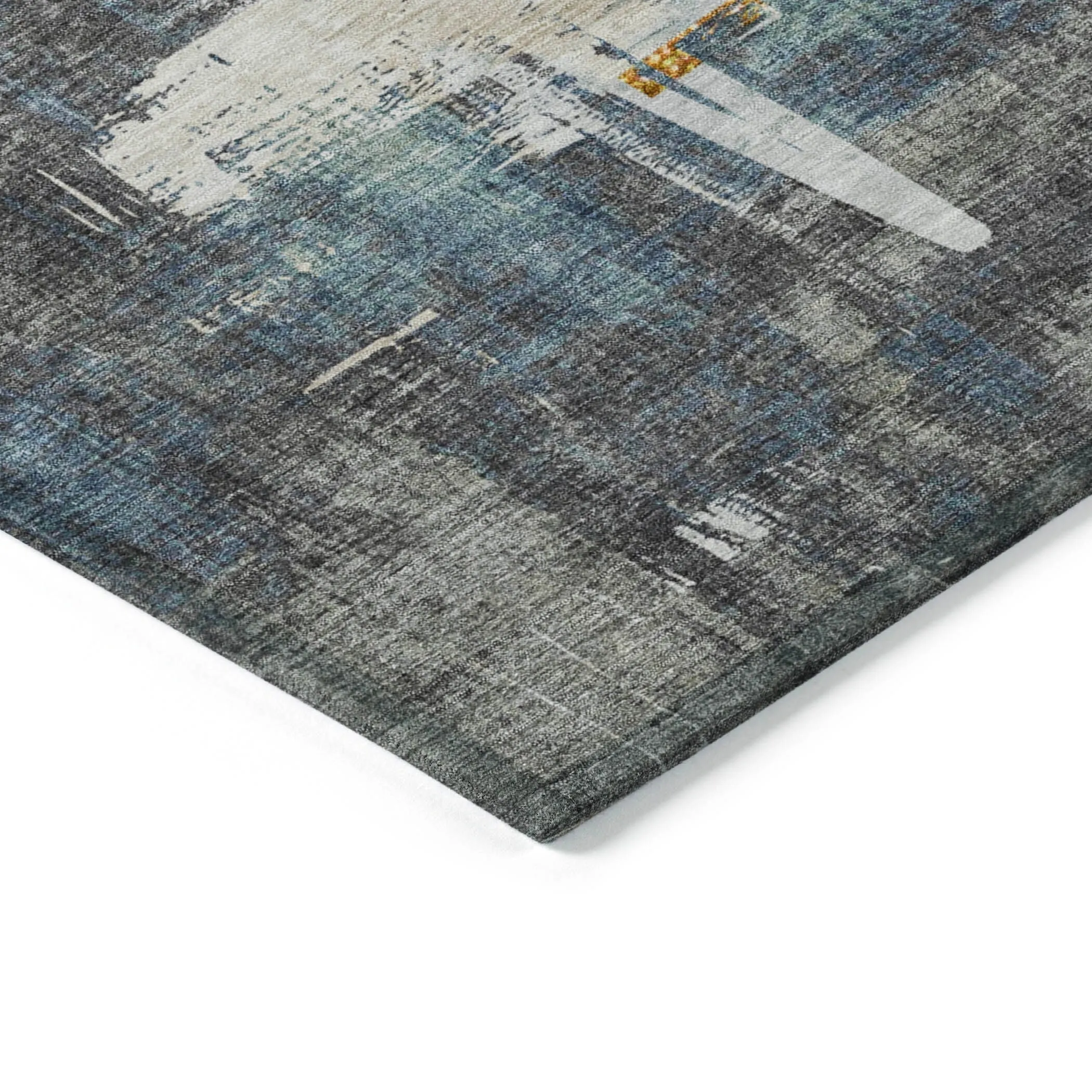 Machine Washable Indoor/ Outdoor Chantille Abstract Modern Rug