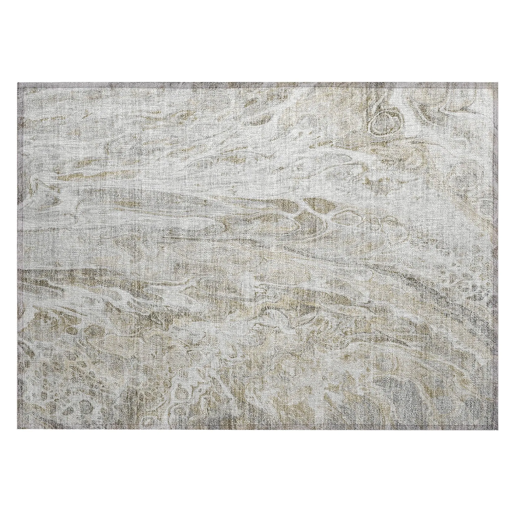 Machine Washable Indoor/ Outdoor Chantille Abstract Modern Rug