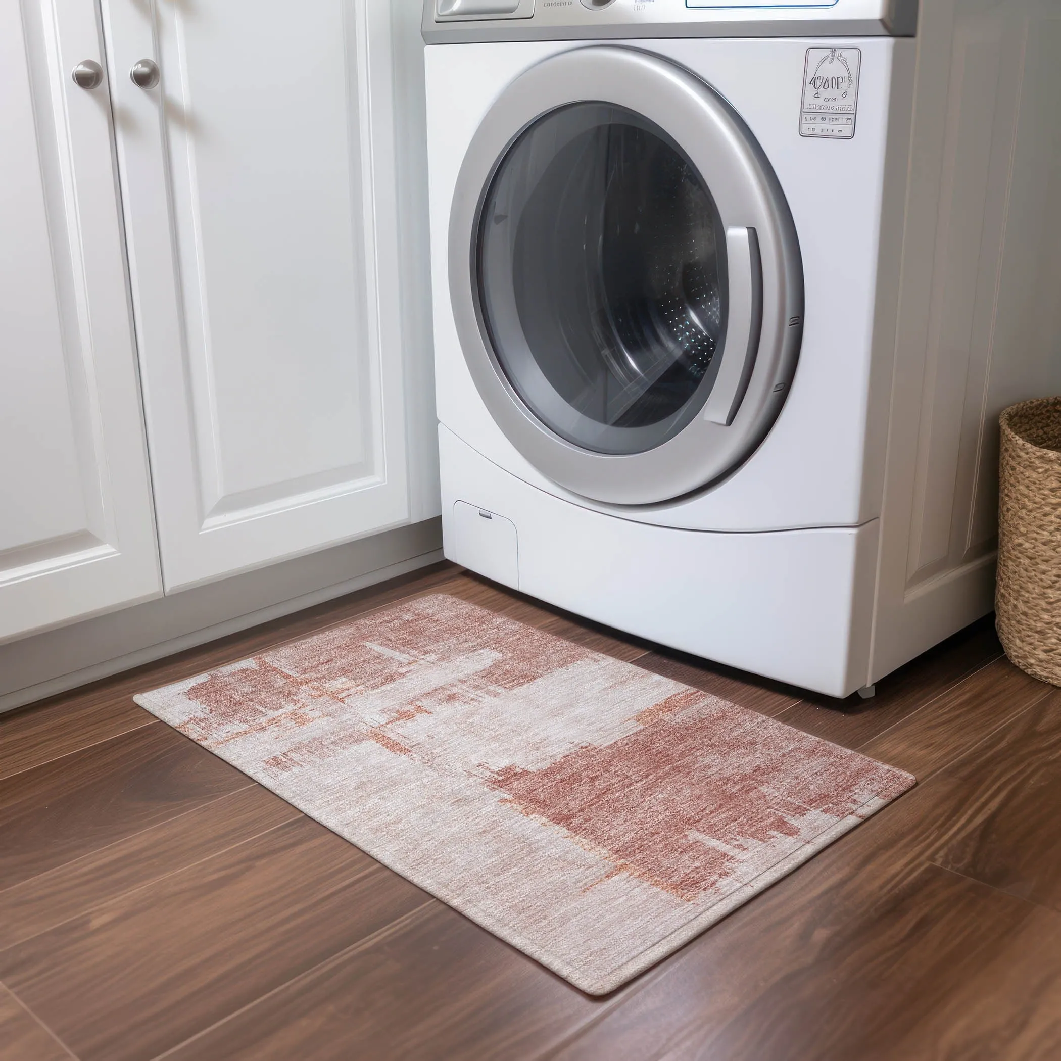 Machine Washable Indoor/ Outdoor Chantille Abstract Modern Rug