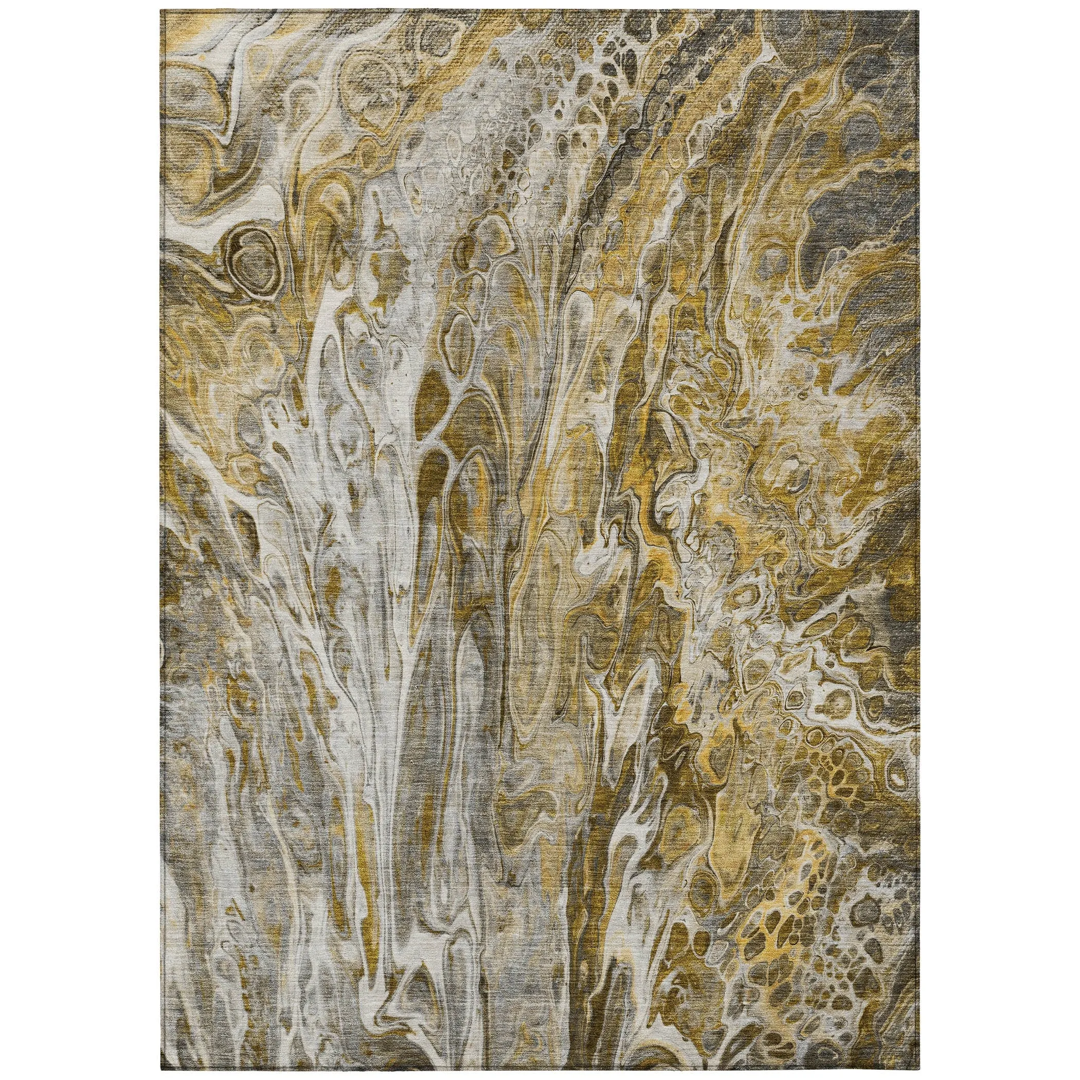 Machine Washable Indoor/ Outdoor Chantille Abstract Modern Rug