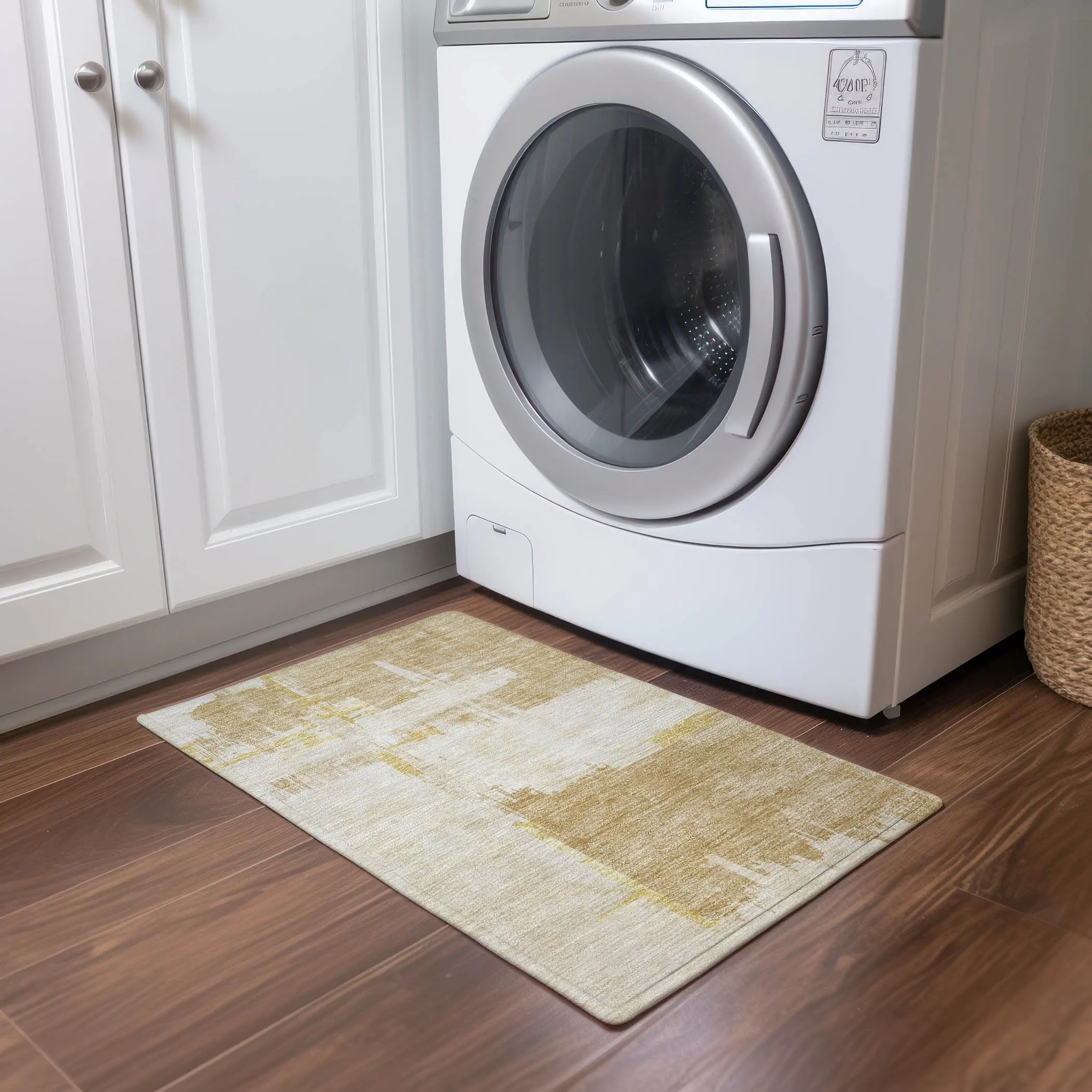 Machine Washable Indoor/ Outdoor Chantille Abstract Modern Rug