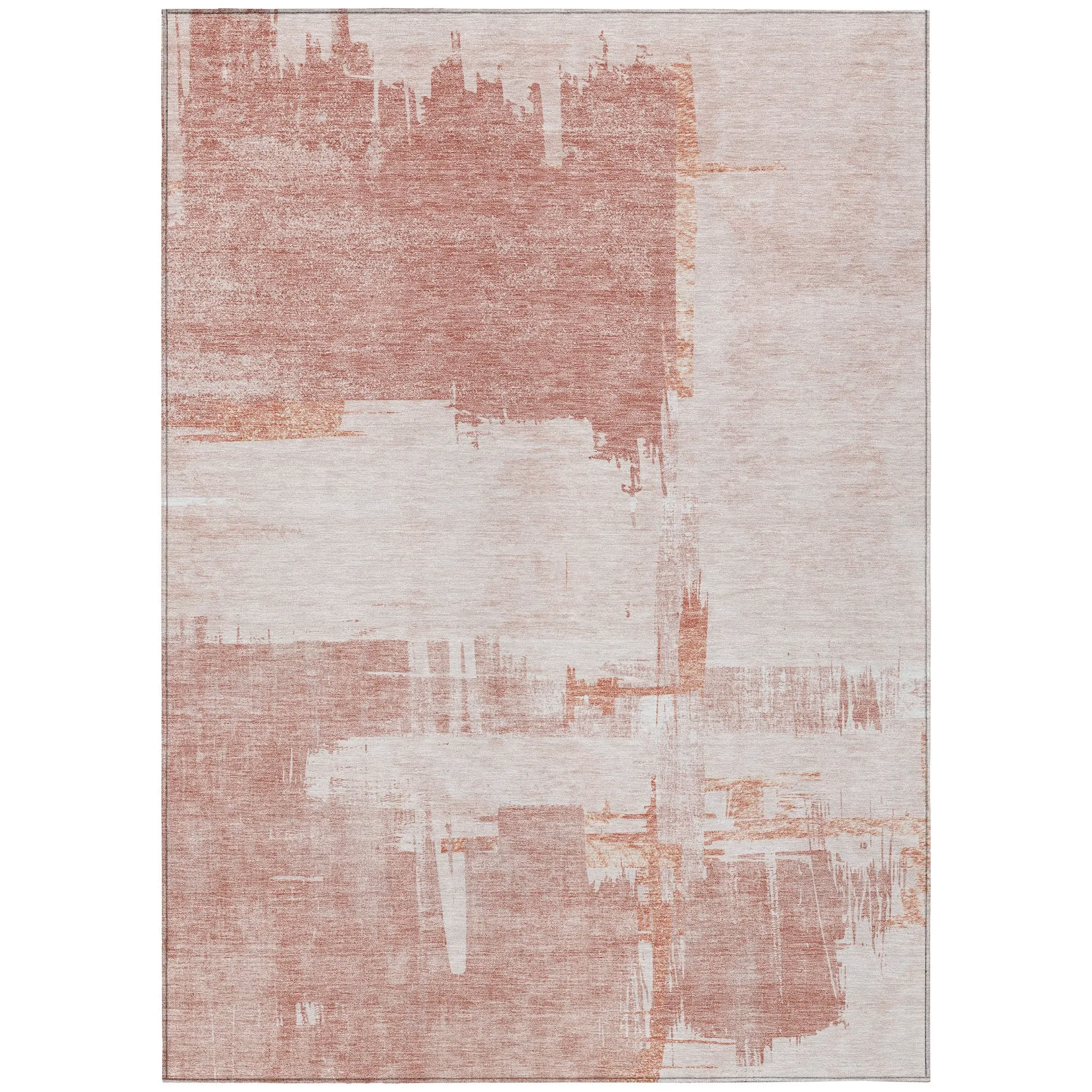 Machine Washable Indoor/ Outdoor Chantille Abstract Modern Rug