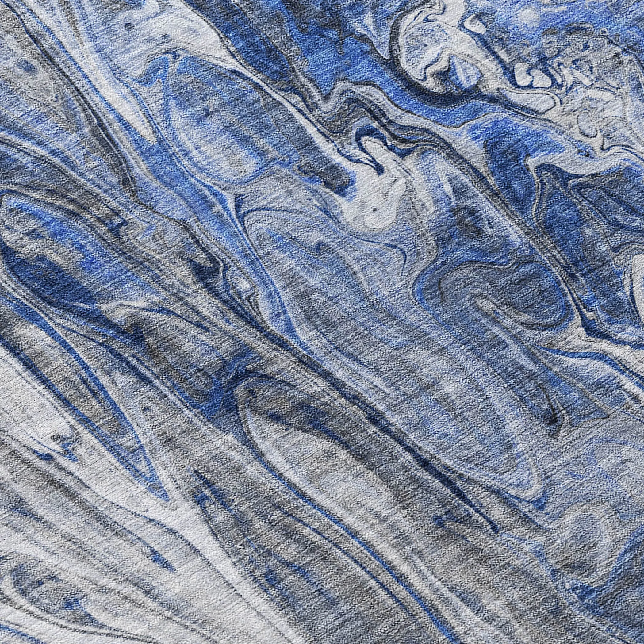Machine Washable Indoor/ Outdoor Chantille Abstract Modern Rug