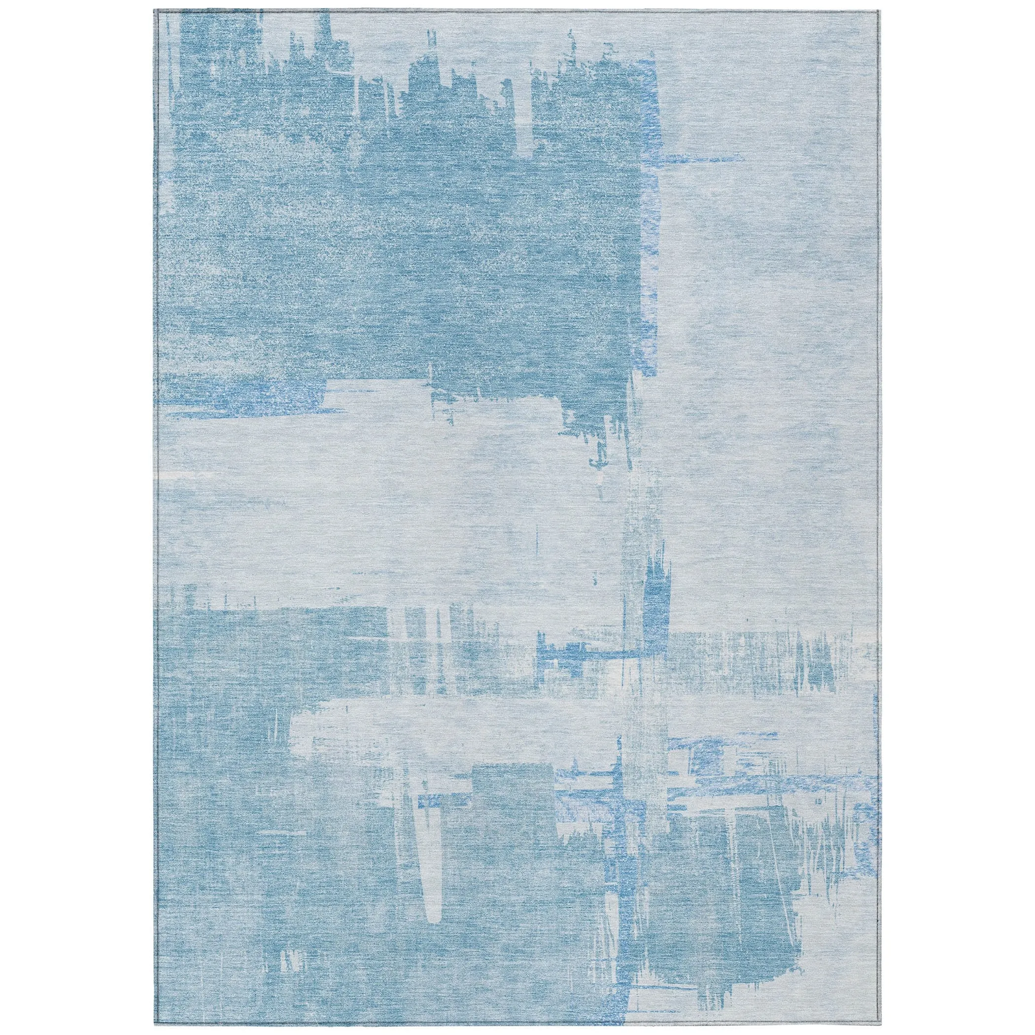 Machine Washable Indoor/ Outdoor Chantille Abstract Modern Rug