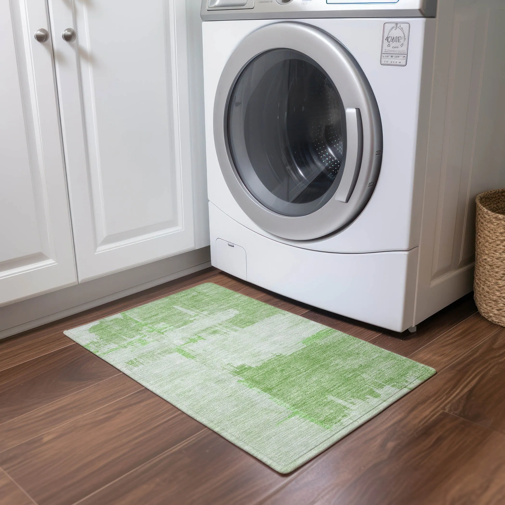 Machine Washable Indoor/ Outdoor Chantille Abstract Modern Rug