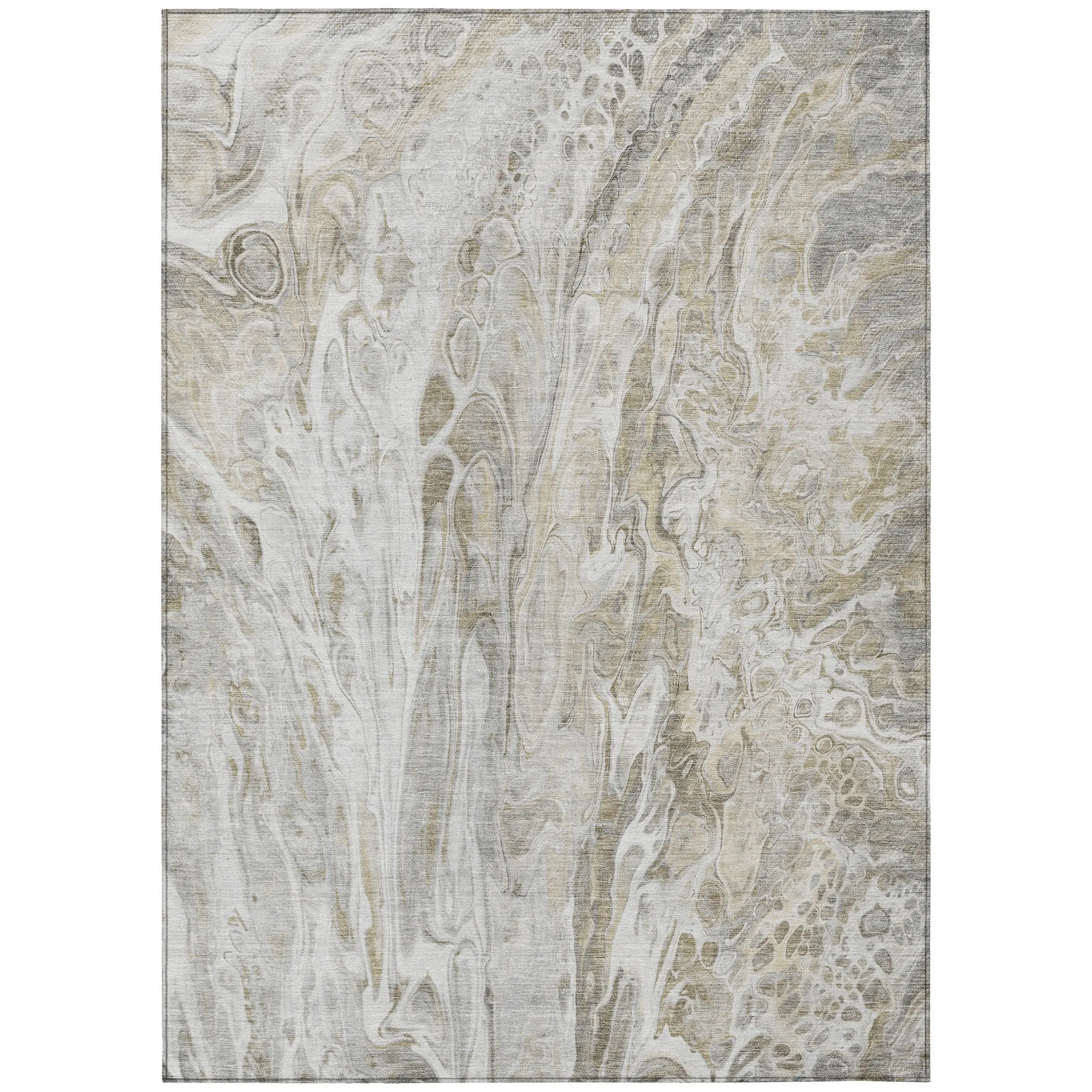 Machine Washable Indoor/ Outdoor Chantille Abstract Modern Rug