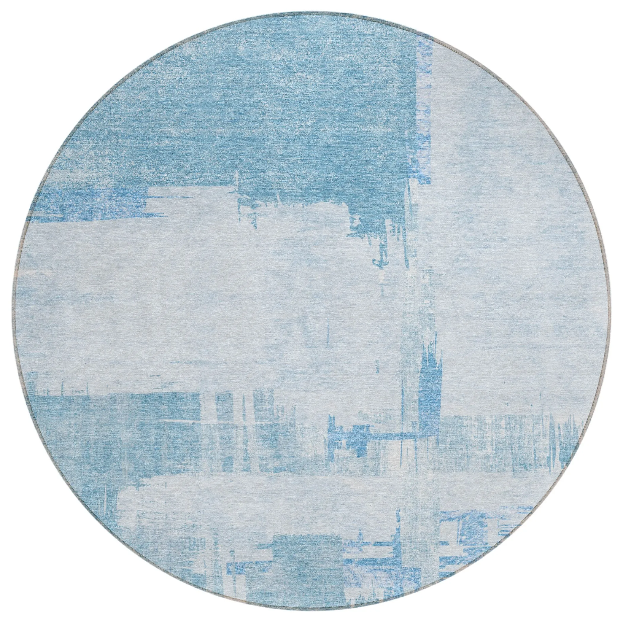 Machine Washable Indoor/ Outdoor Chantille Abstract Modern Rug