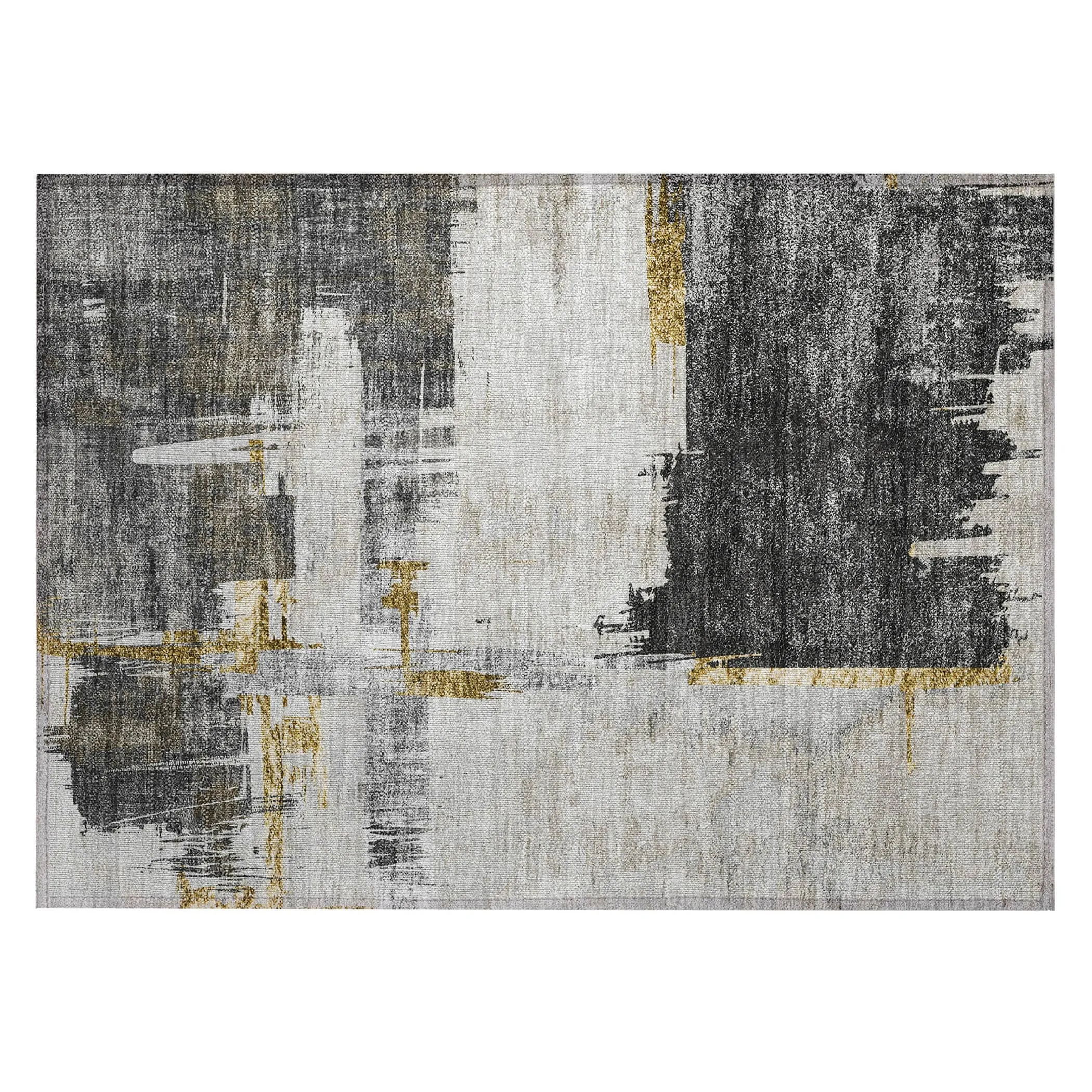 Machine Washable Indoor/ Outdoor Chantille Abstract Modern Rug