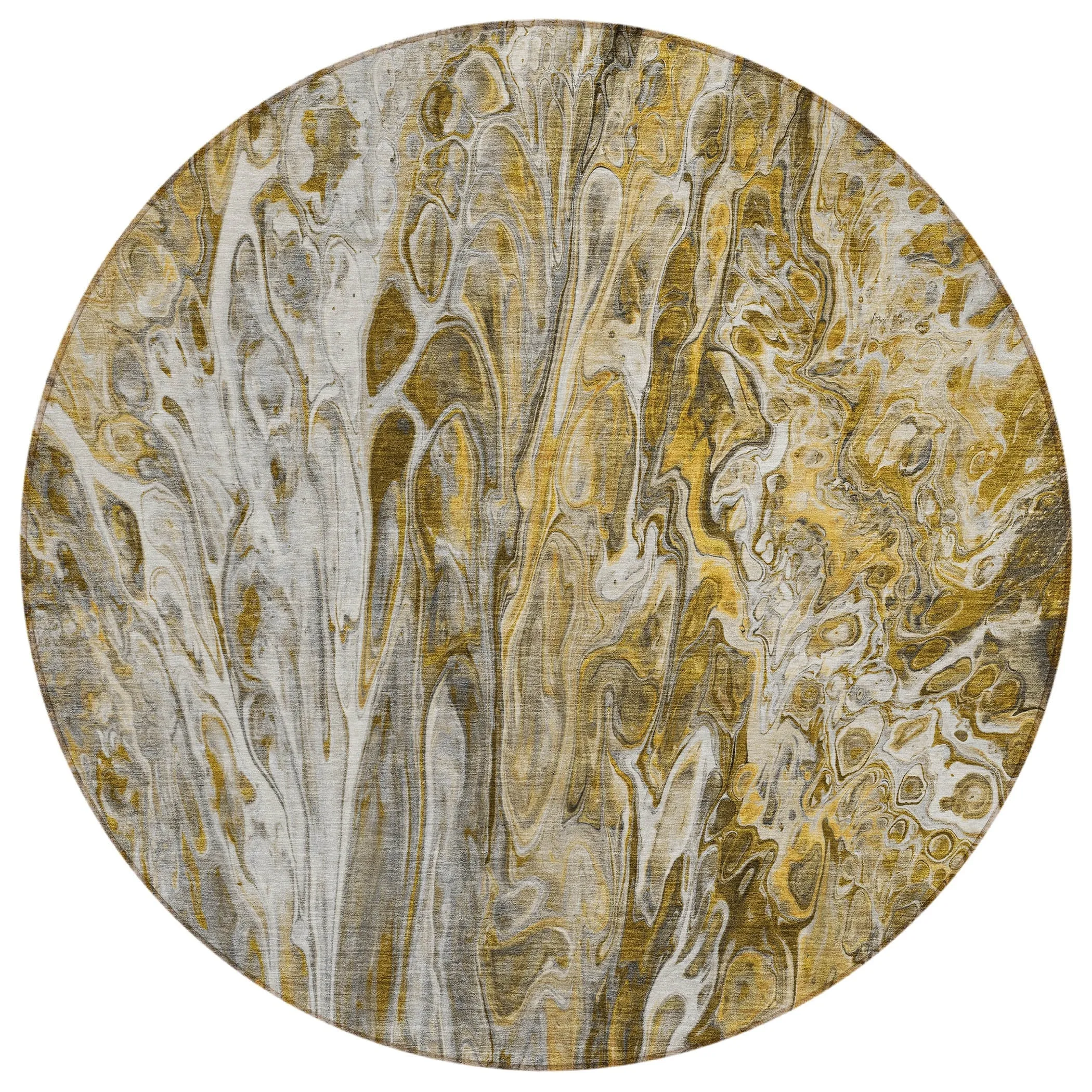 Machine Washable Indoor/ Outdoor Chantille Abstract Modern Rug