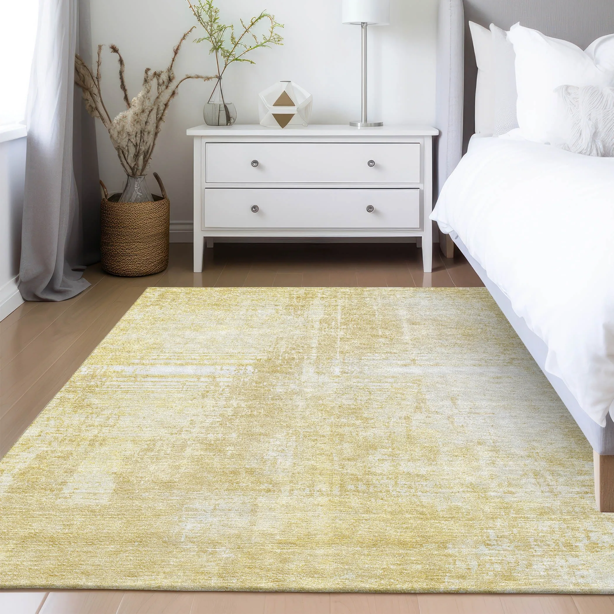 Machine Washable Indoor/ Outdoor Chantille Abstract Ombre Rug
