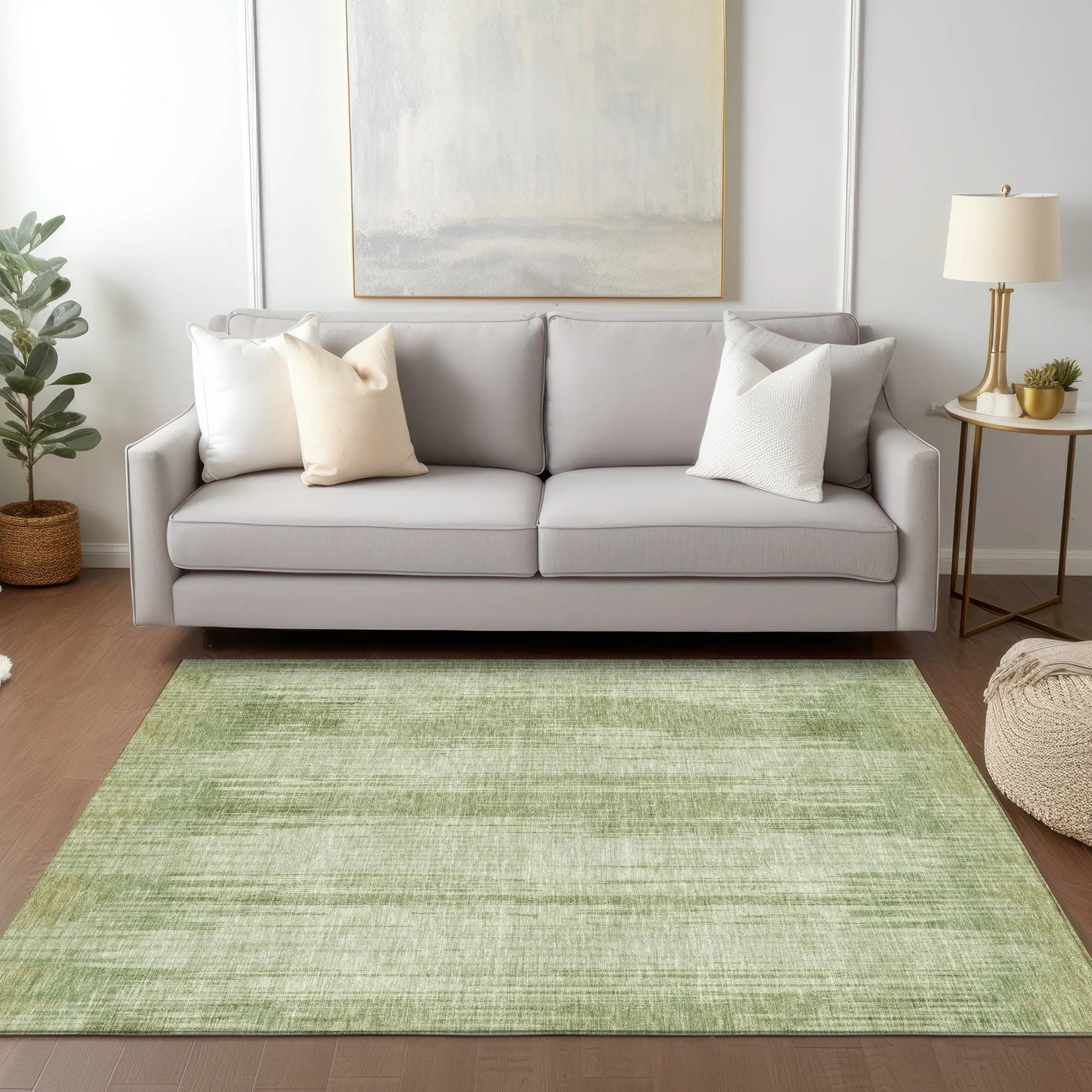 Machine Washable Indoor/ Outdoor Chantille Abstract Ombre Rug