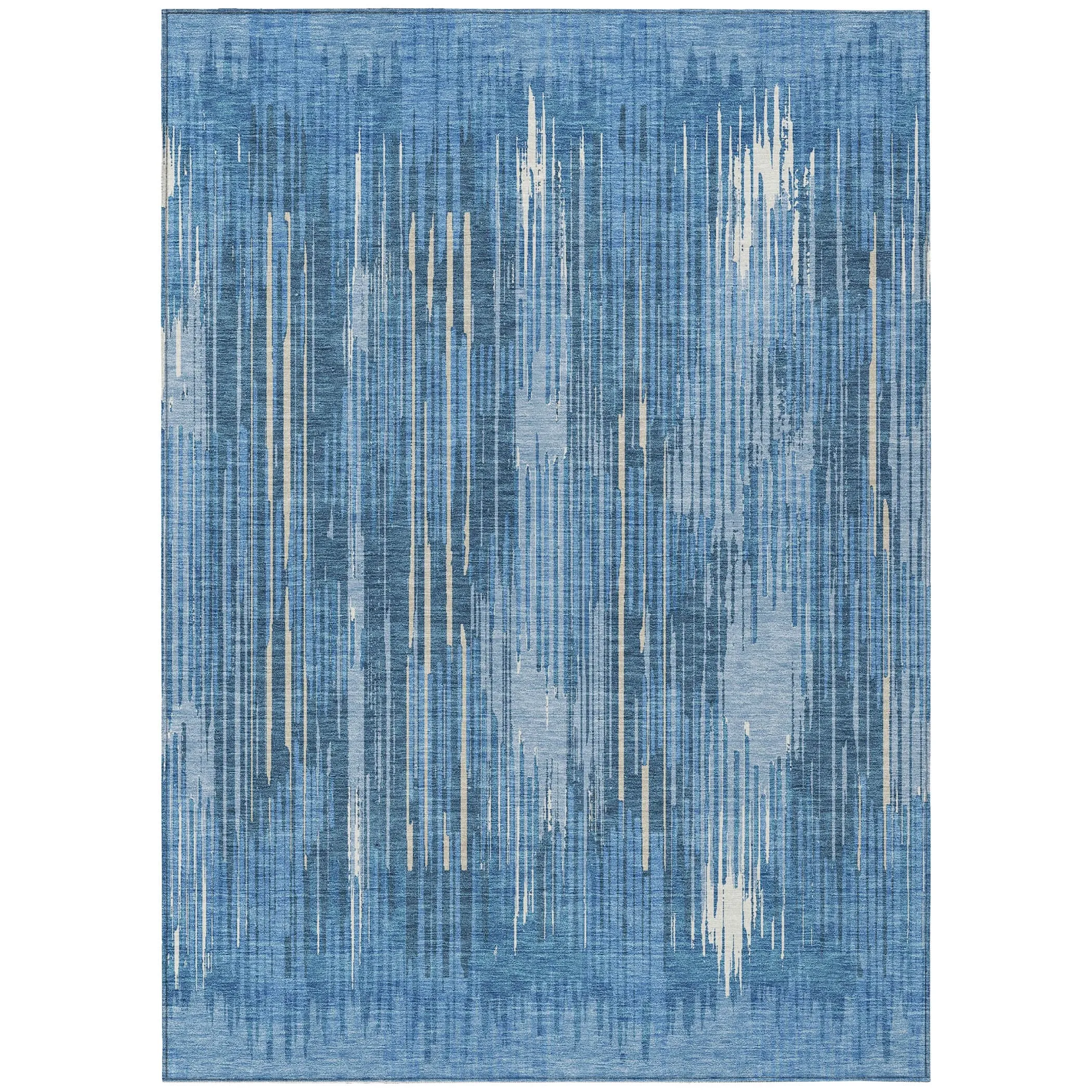 Machine Washable Indoor/ Outdoor Chantille Abstract Ombre Rug
