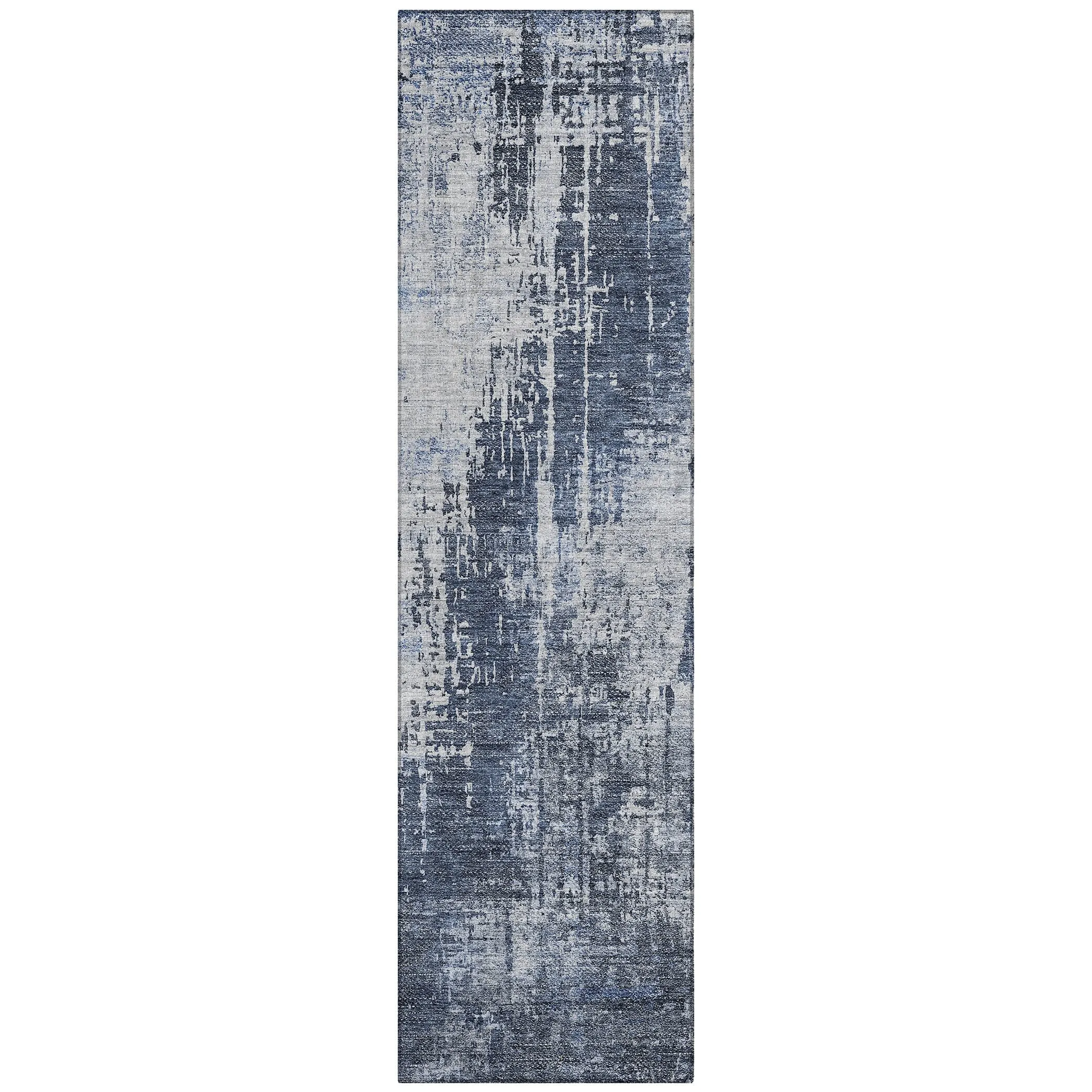 Machine Washable Indoor/ Outdoor Chantille Abstract Ombre Rug