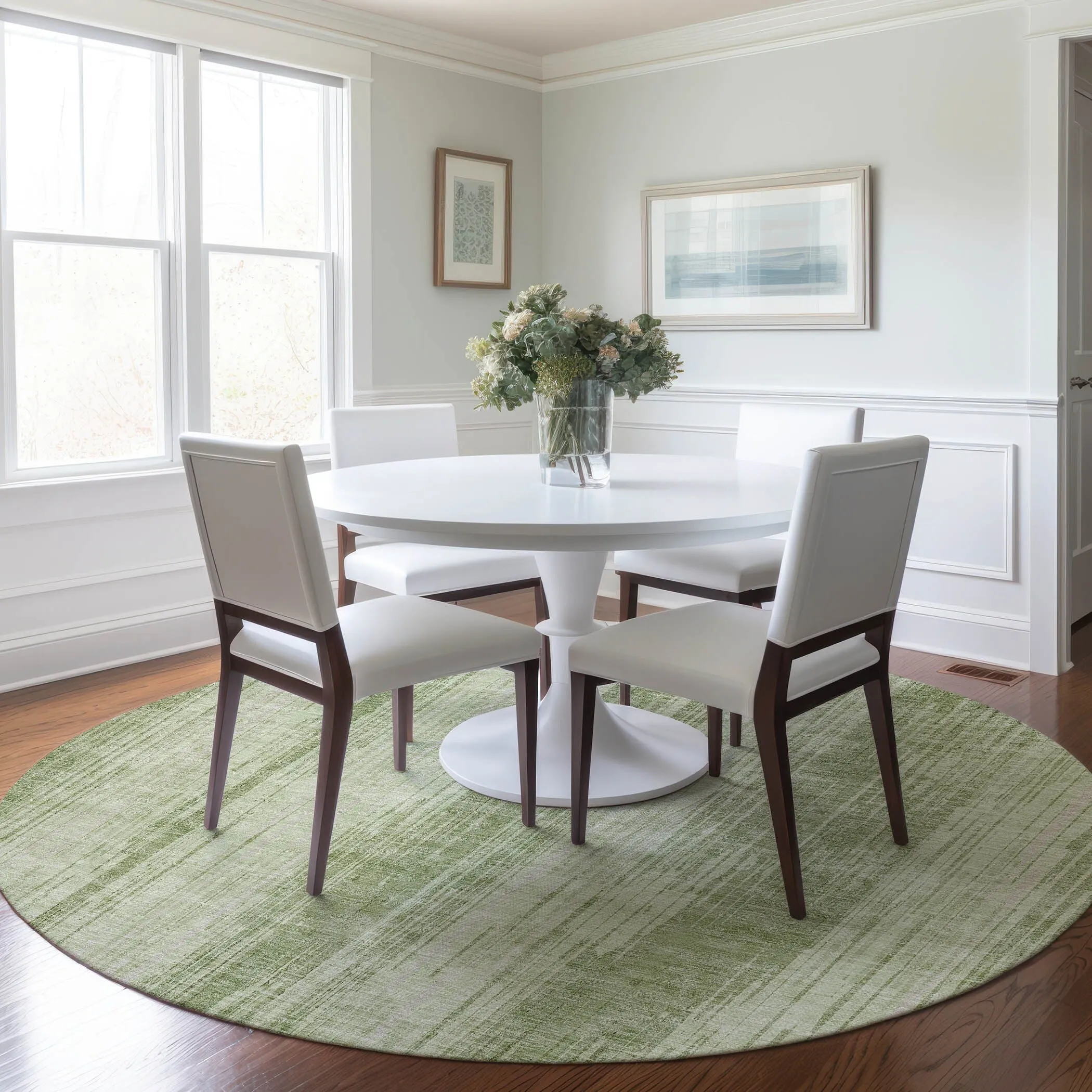 Machine Washable Indoor/ Outdoor Chantille Abstract Ombre Rug